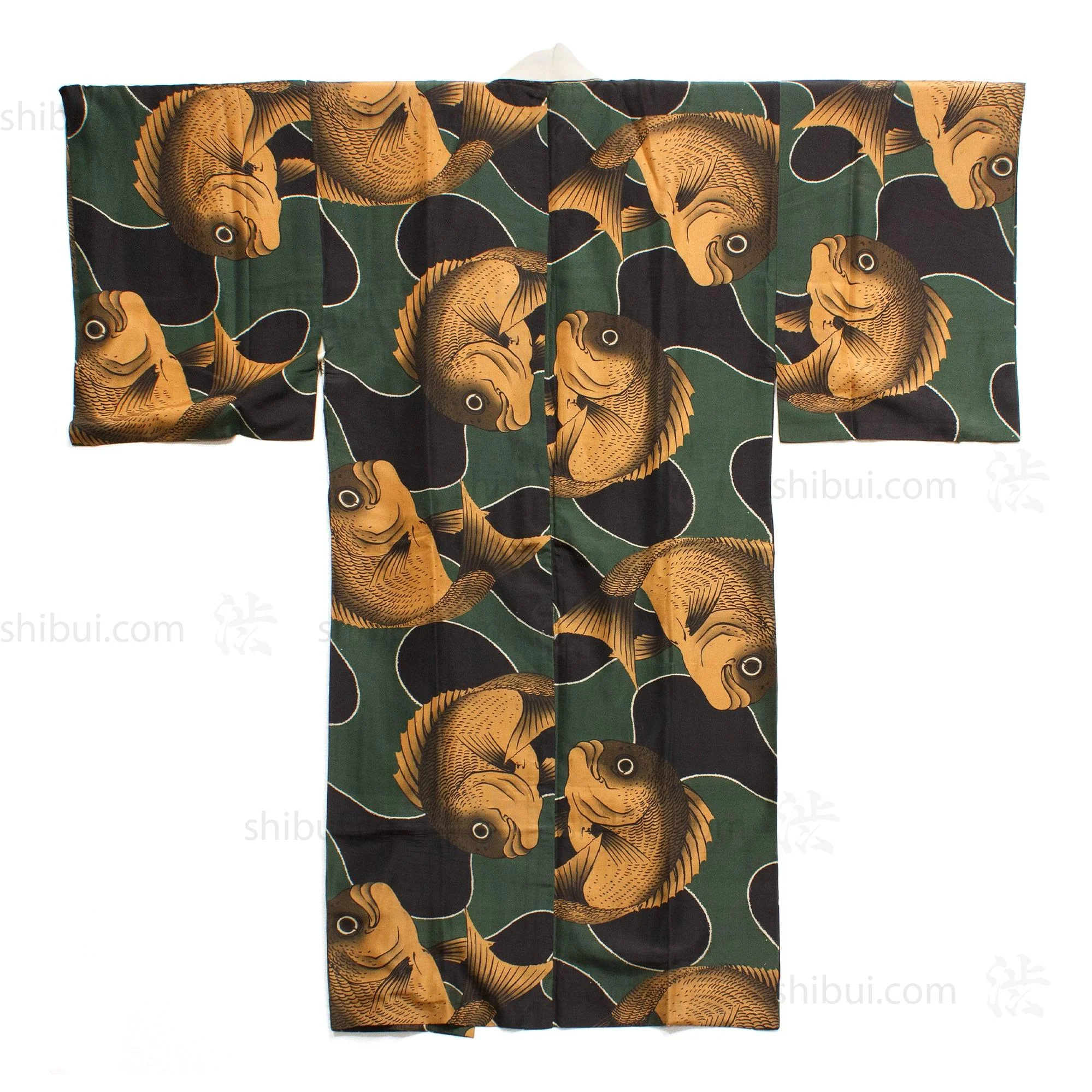 1930's Mens Vintage Juban with Tai Fish Motif - Image 4