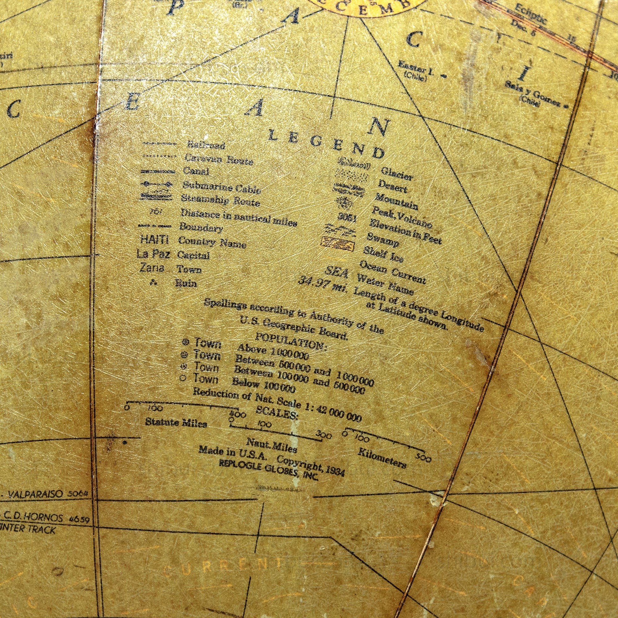 1930s Table Globe - Image 3
