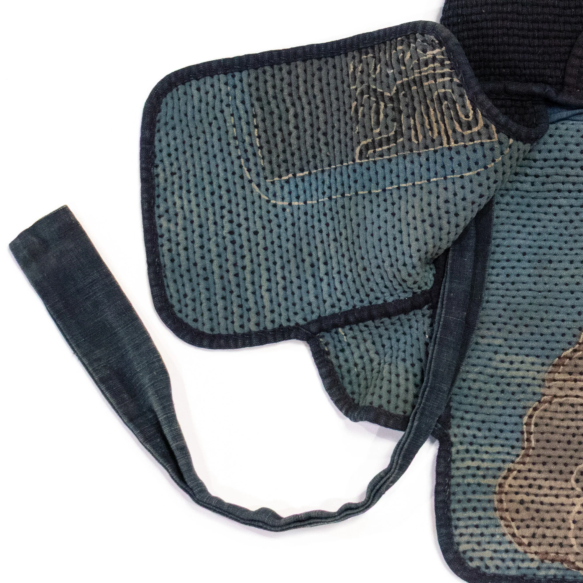 Shobo Boshi -19th Century Indigo and Sashiko Fireman's Hat - Image 6