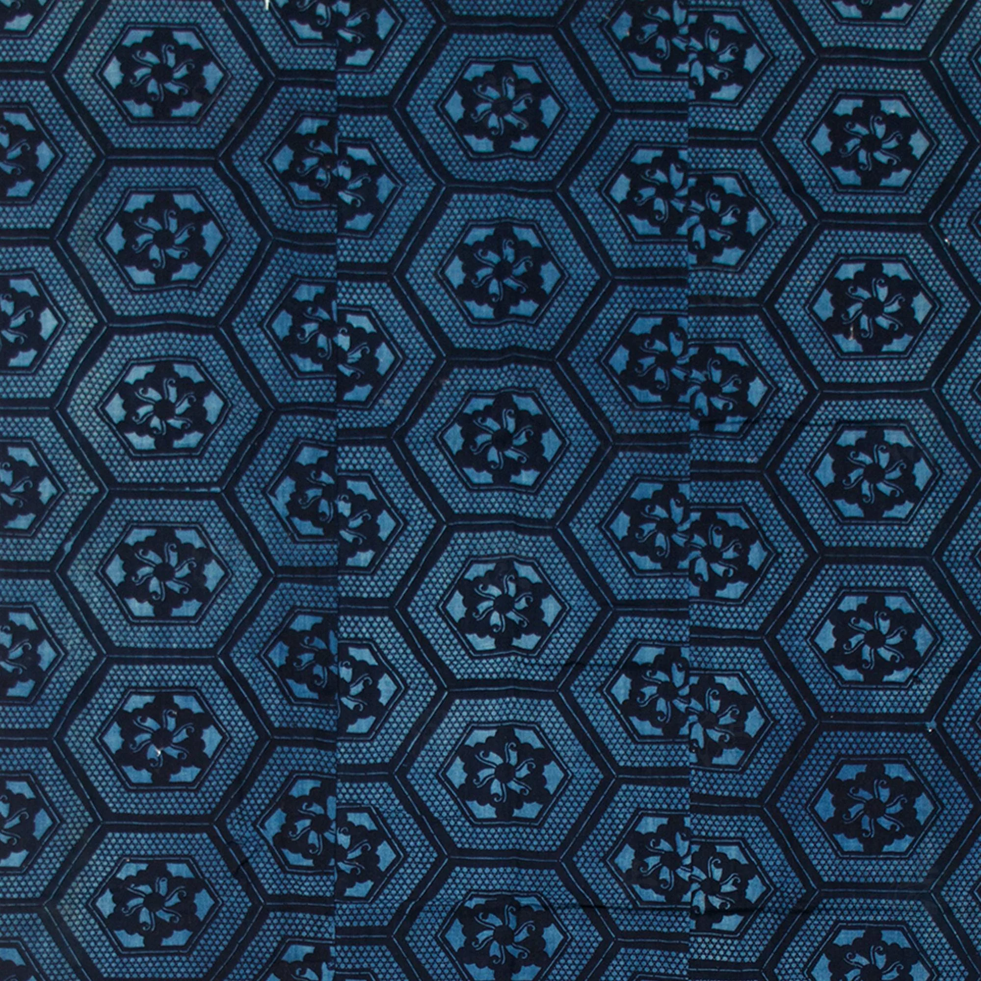 3-Panel Japanese Indigo Katazome Futonji Sheet - Image 10