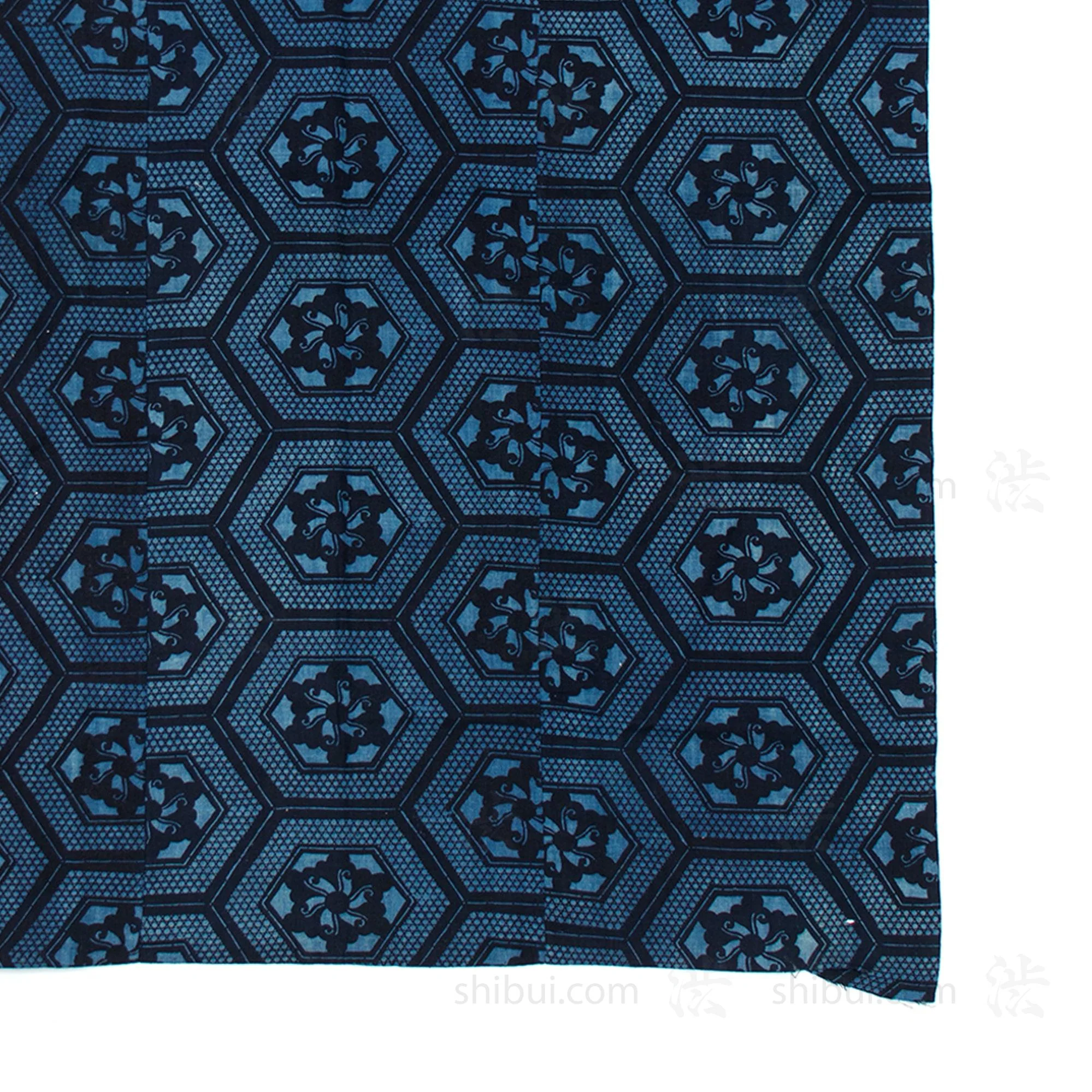 3-Panel Japanese Indigo Katazome Futonji Sheet - Image 4