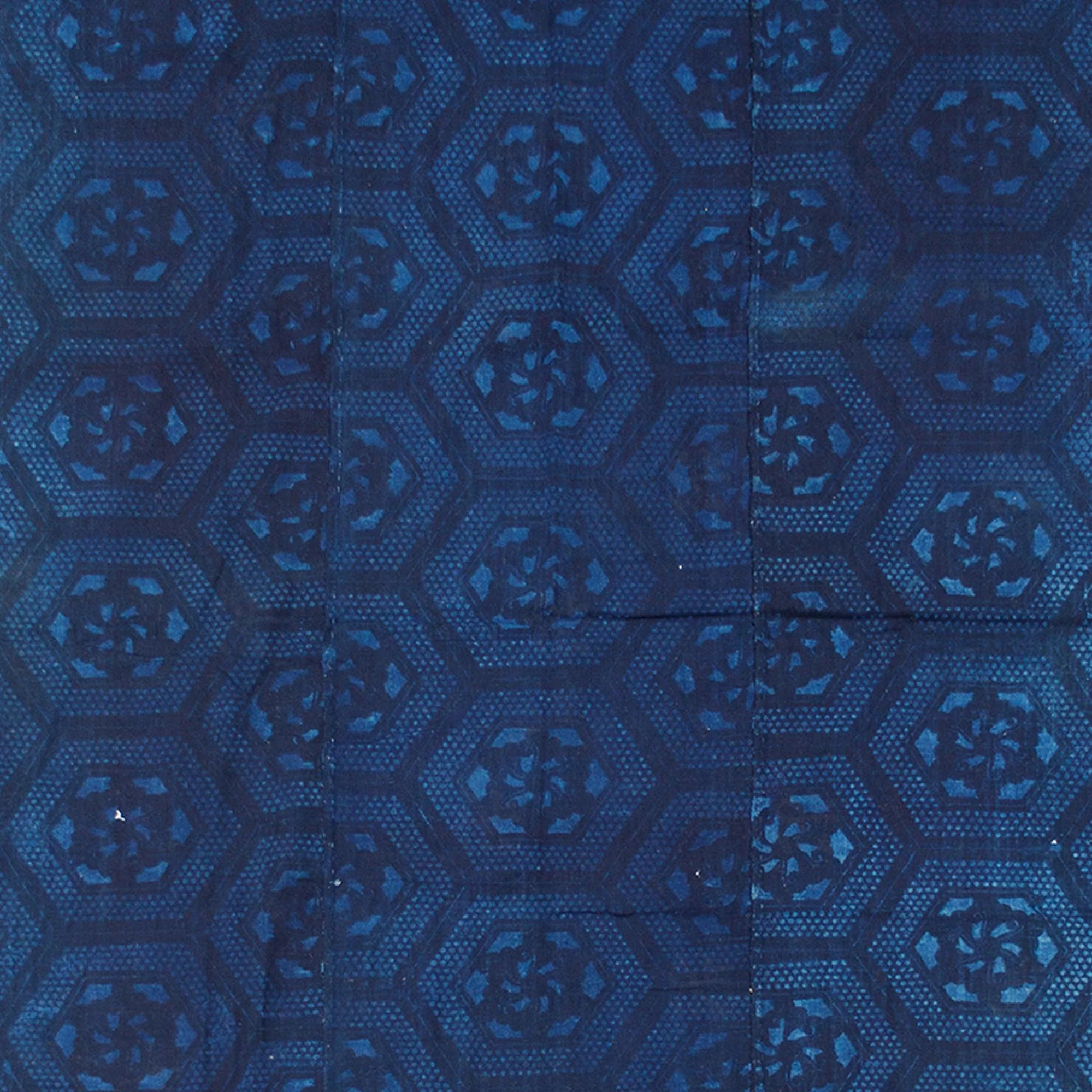 3-Panel Japanese Indigo Katazome Futonji Sheet - Image 7