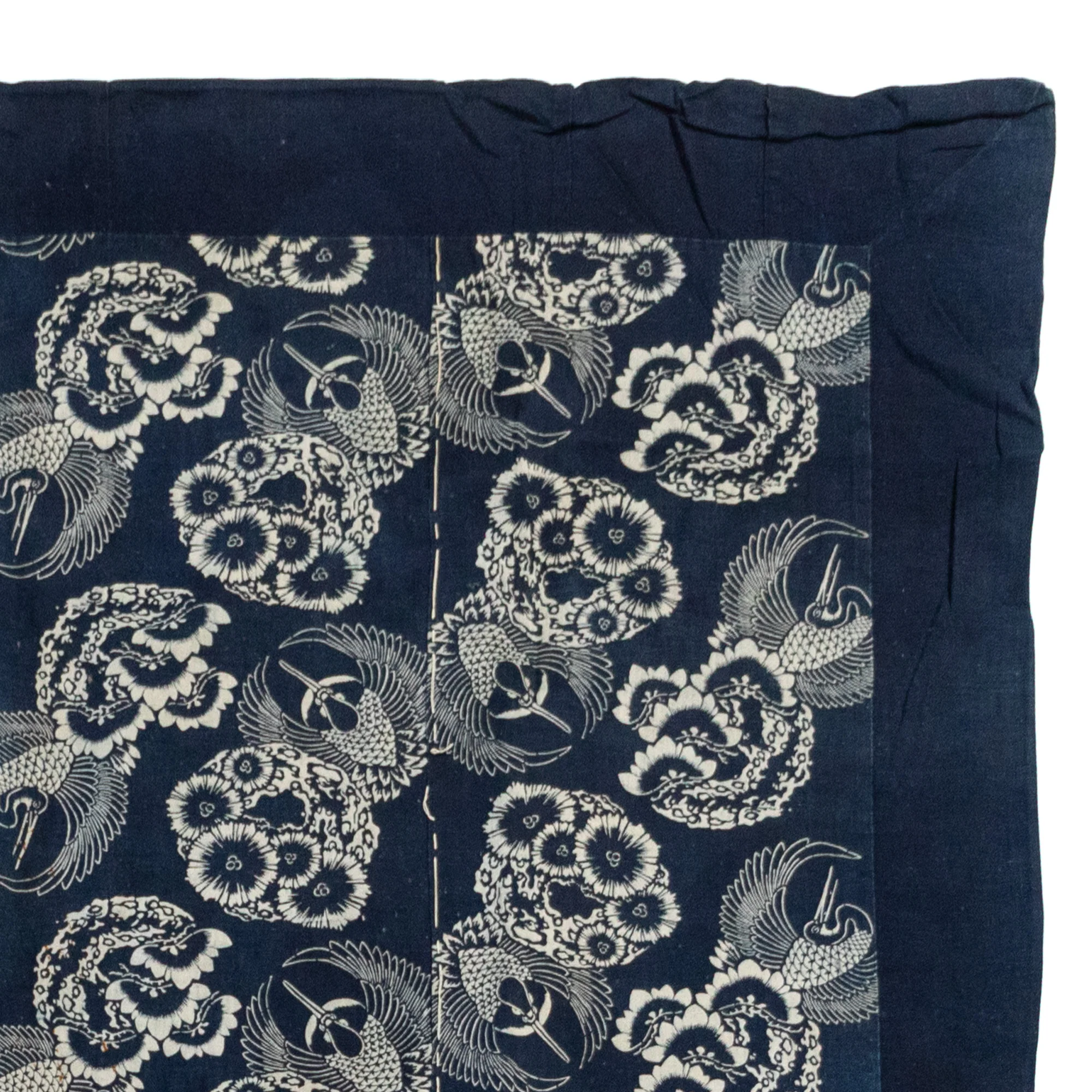 4-panel Katazome Futonji with Crane and Tortise Motif - Image 2