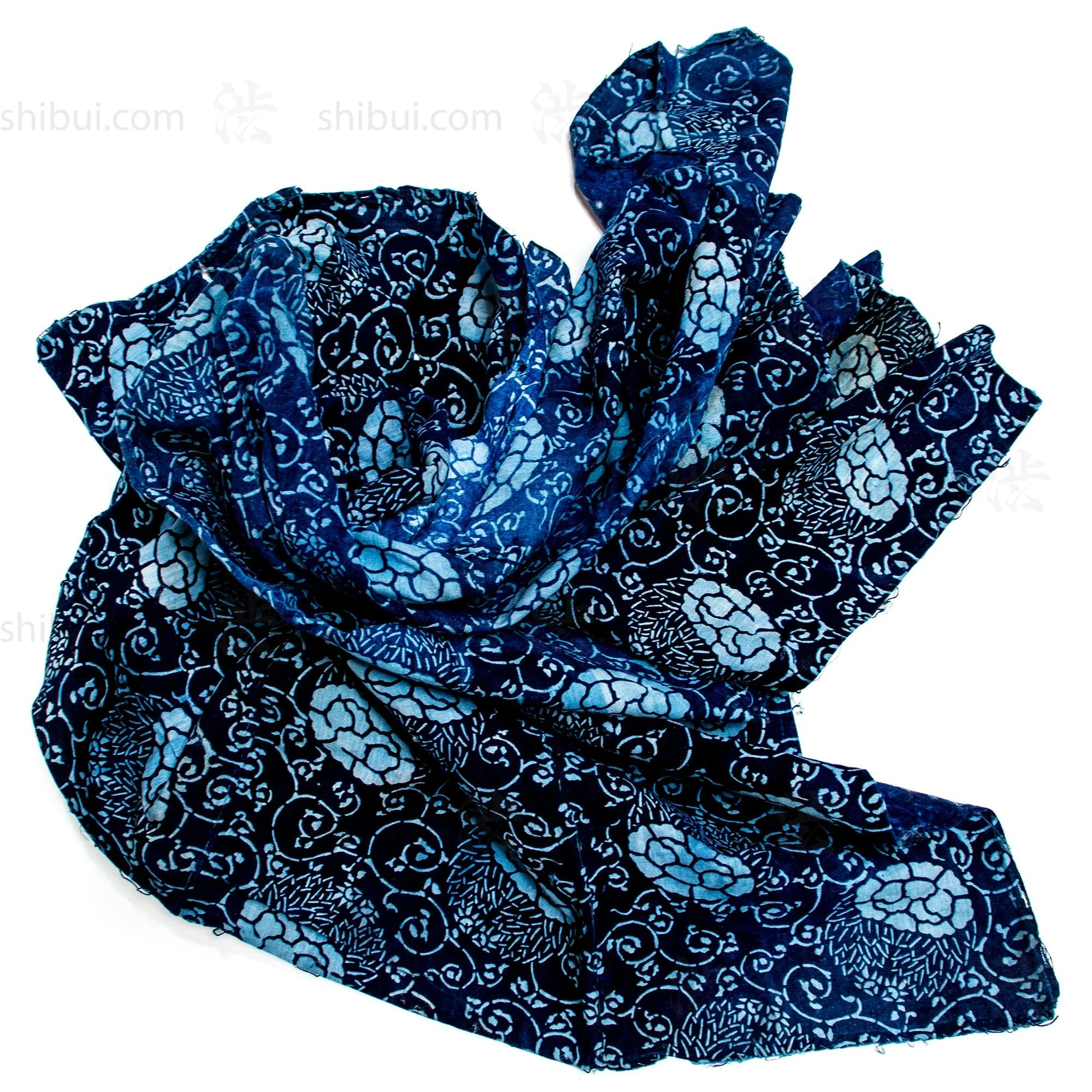 4-Panel Japanese Indigo Katazome Futonji Sheet - Image 2