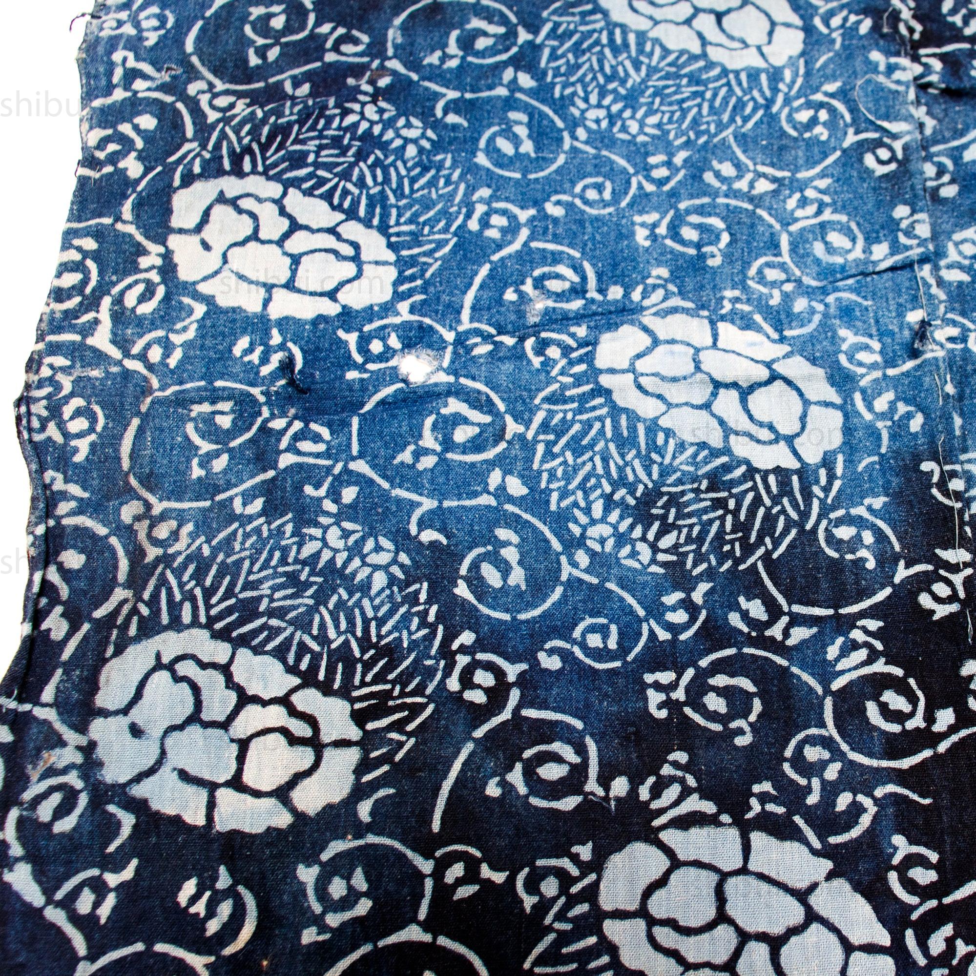 4-Panel Japanese Indigo Katazome Futonji Sheet - Image 5