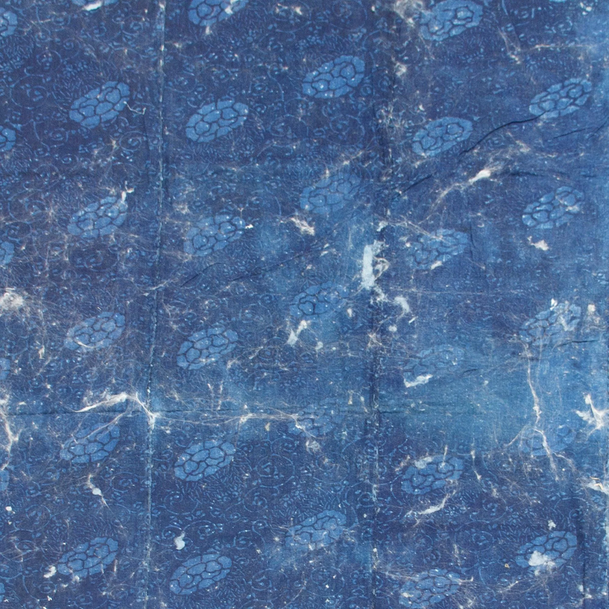 4-Panel Japanese Indigo Katazome Futonji Sheet - Image 8