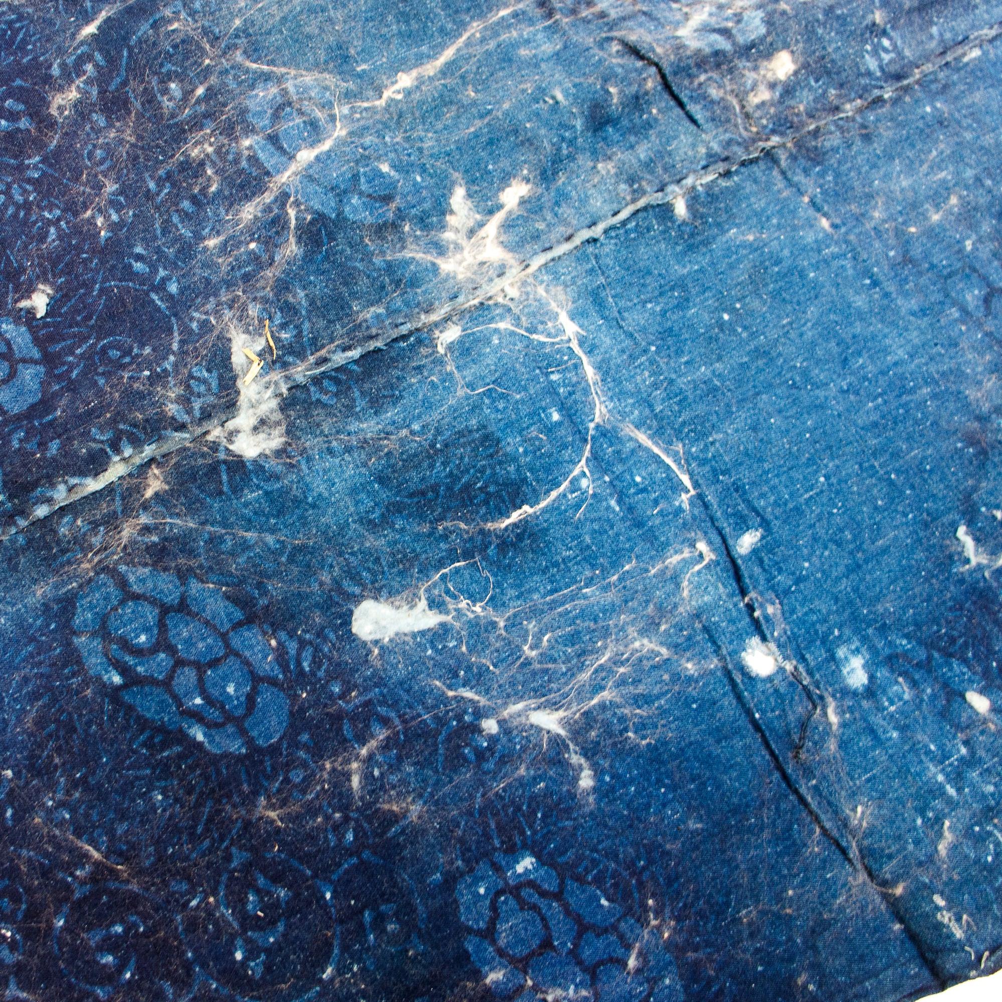 4-Panel Japanese Indigo Katazome Futonji Sheet - Image 9
