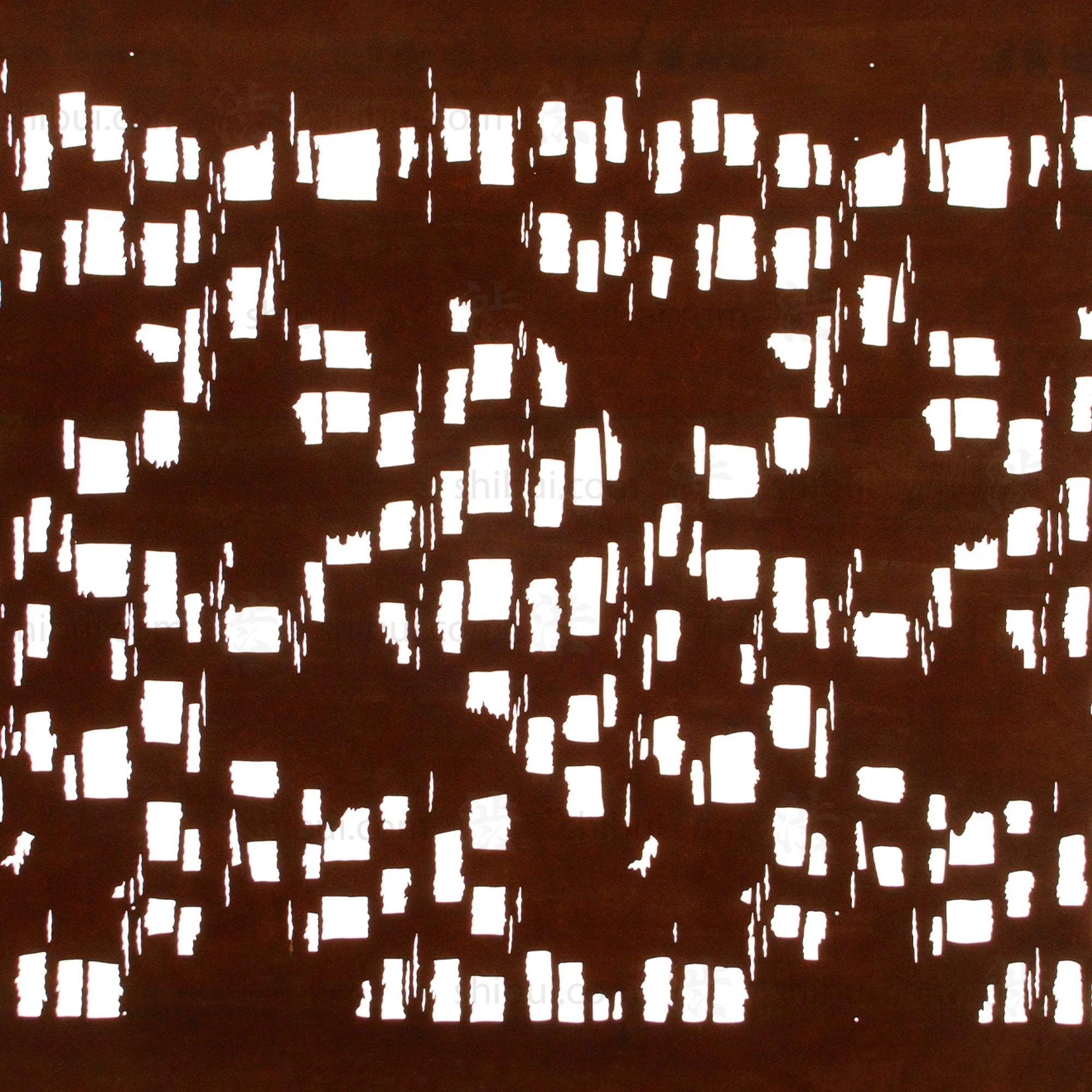 Abstract Motif Katagami | Japanese Lacquered Paper Stencil - Image 2