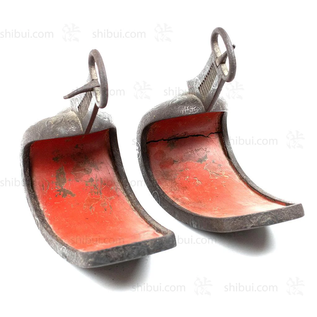 Abumi Stirrups - Iron & Lacquer w/ Inlaid Bellflower Mon - Image 9