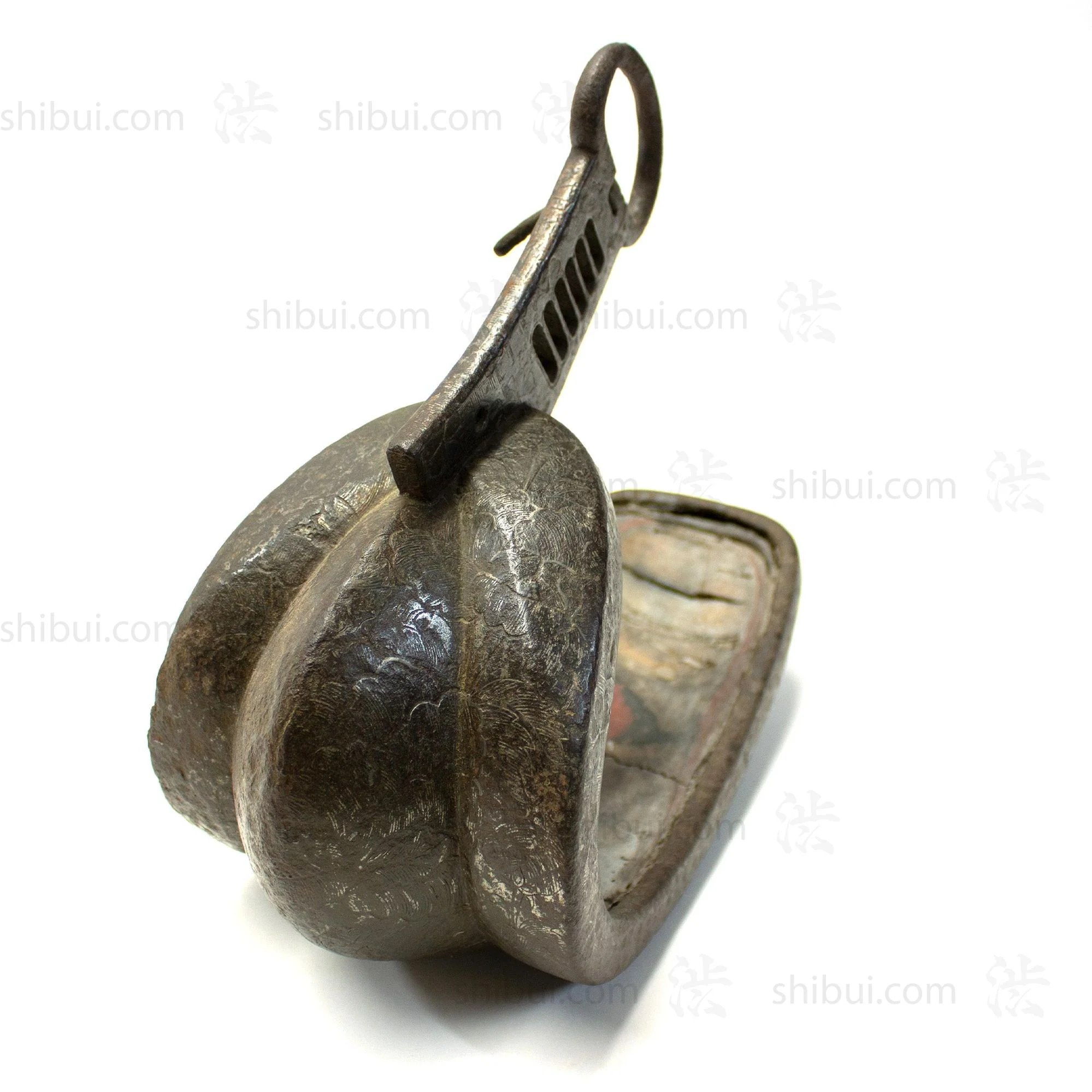 Japanese Antique Abumi Stirrup with Silver Inlay - Image 2