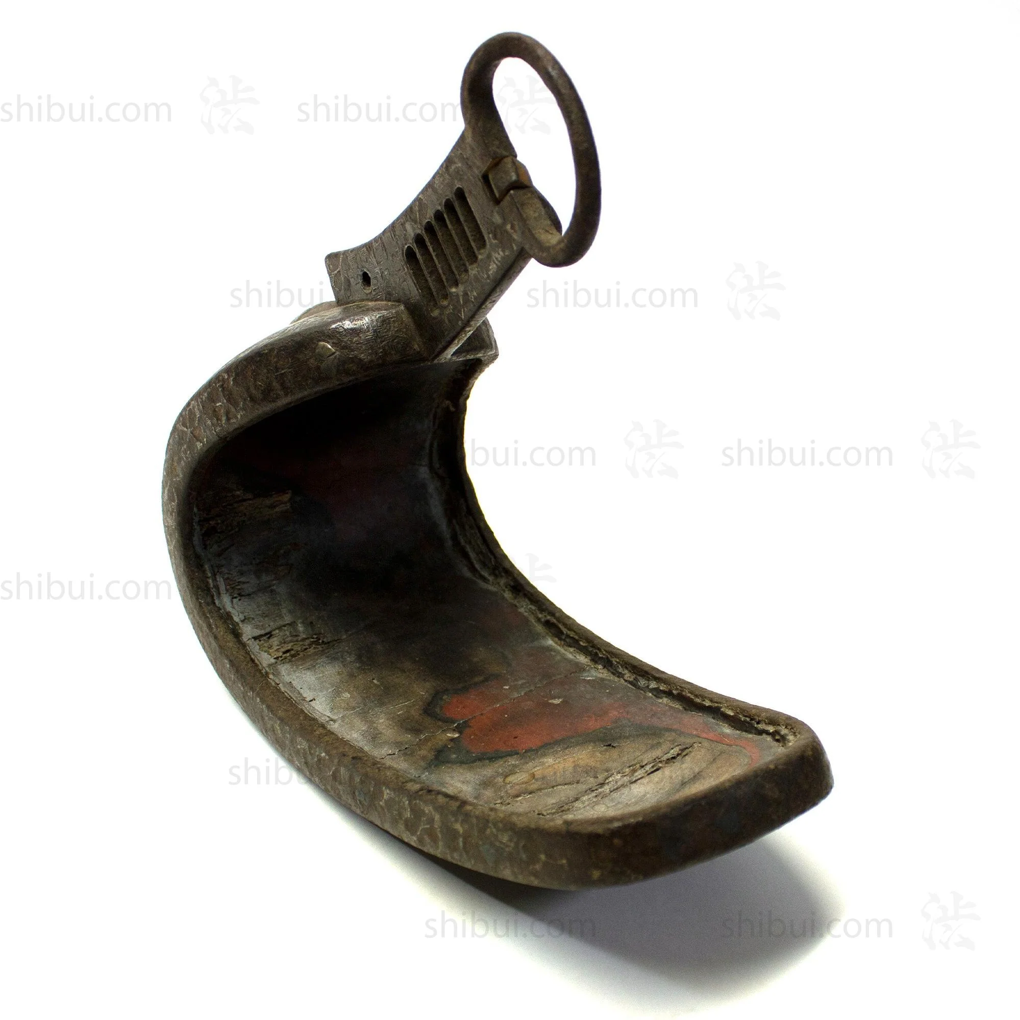Japanese Antique Abumi Stirrup with Silver Inlay - Image 5