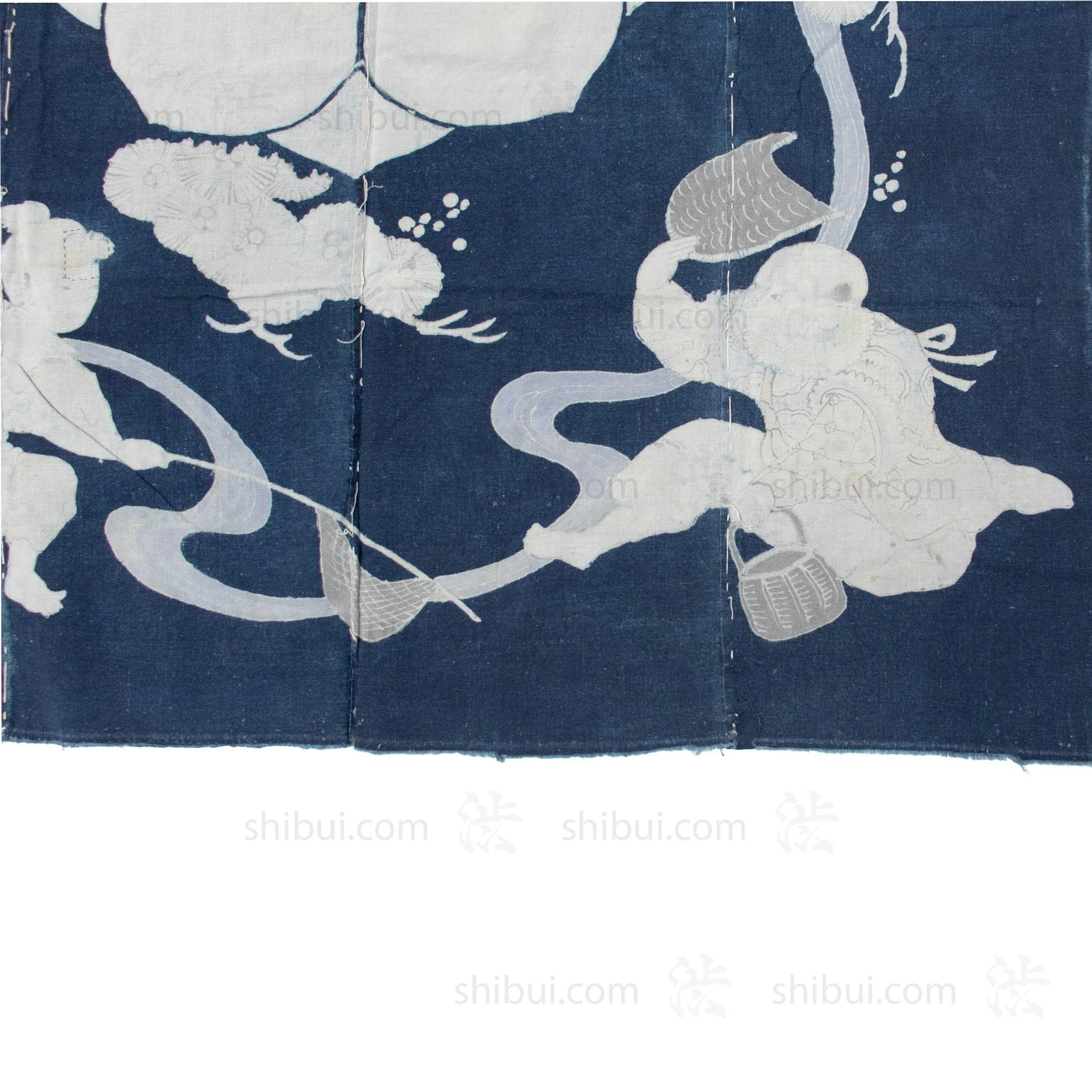 Antique Indigo Tsutsugaki Furoshiki - Image 4