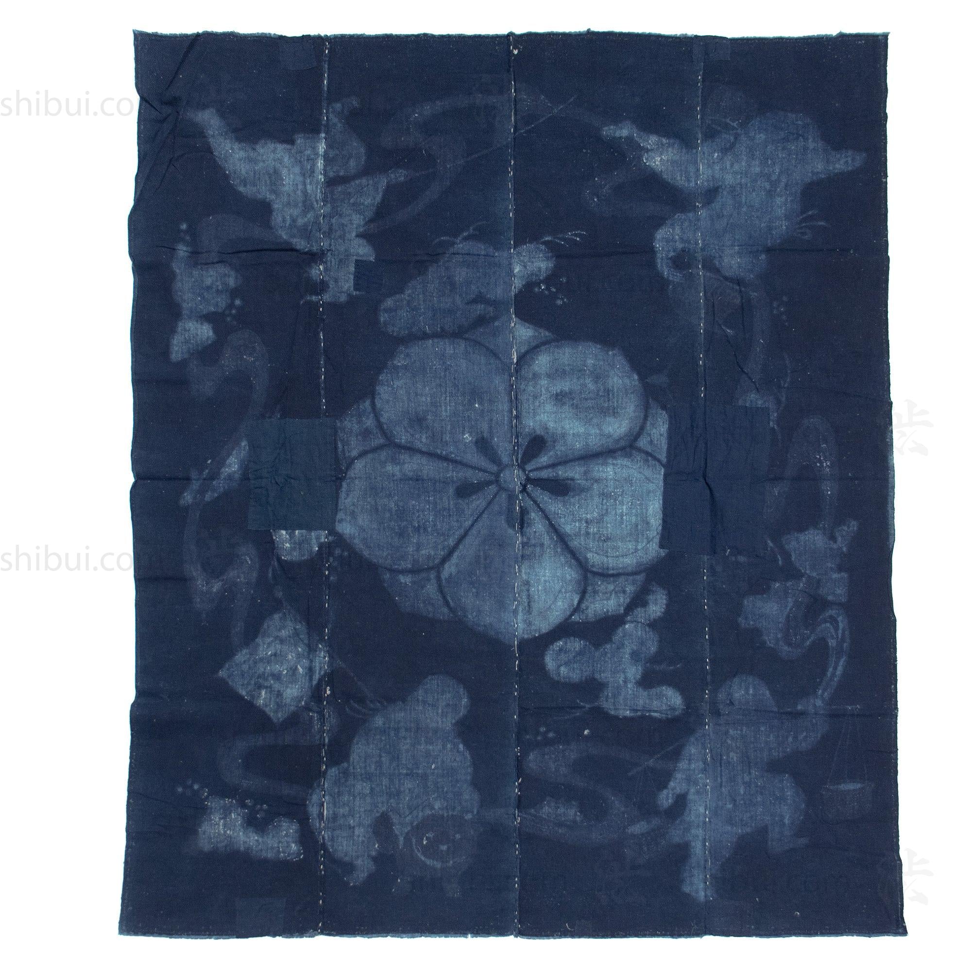Antique Indigo Tsutsugaki Furoshiki - Image 9