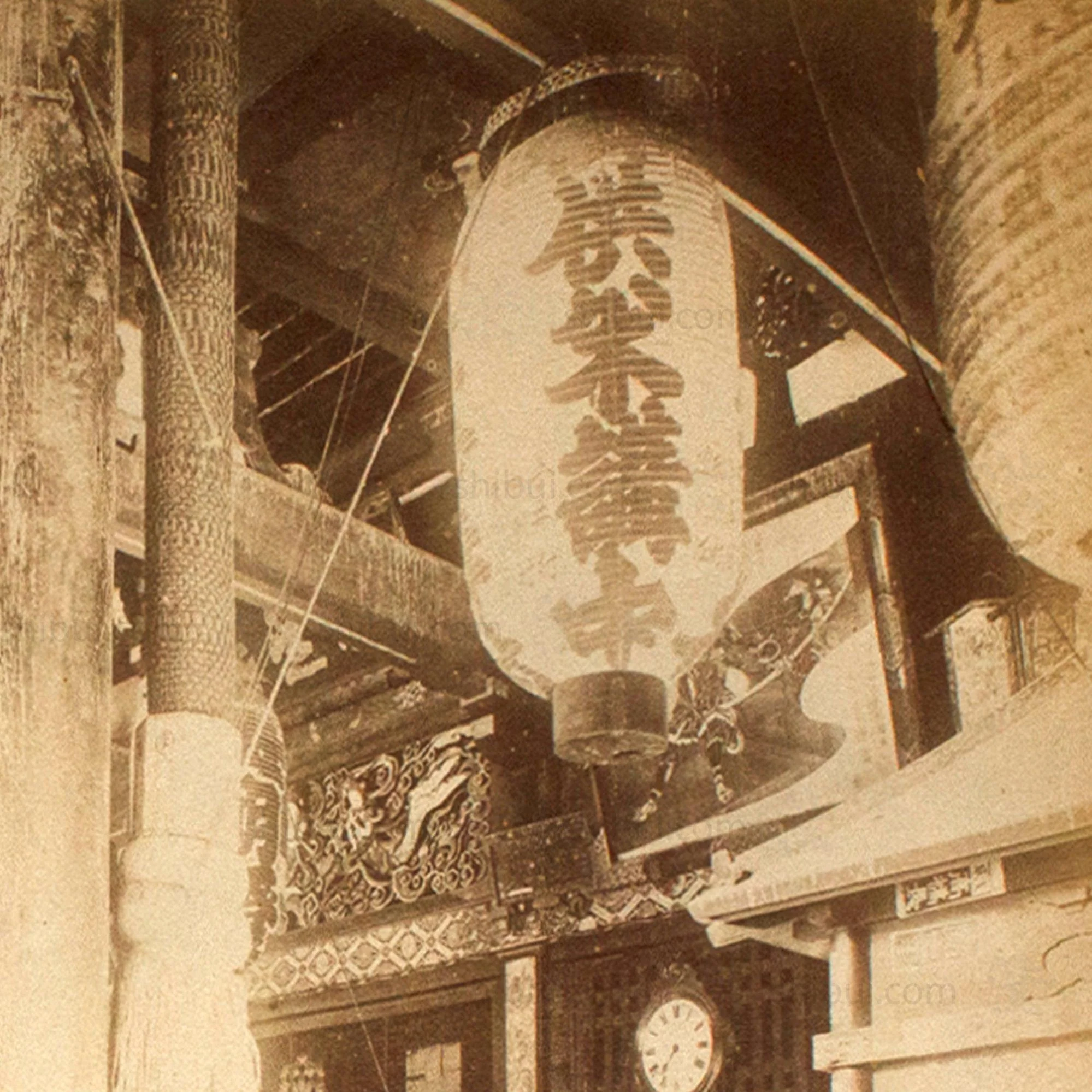 Antique Japanese Albumen Photo of Asakusa Temple - Image 3