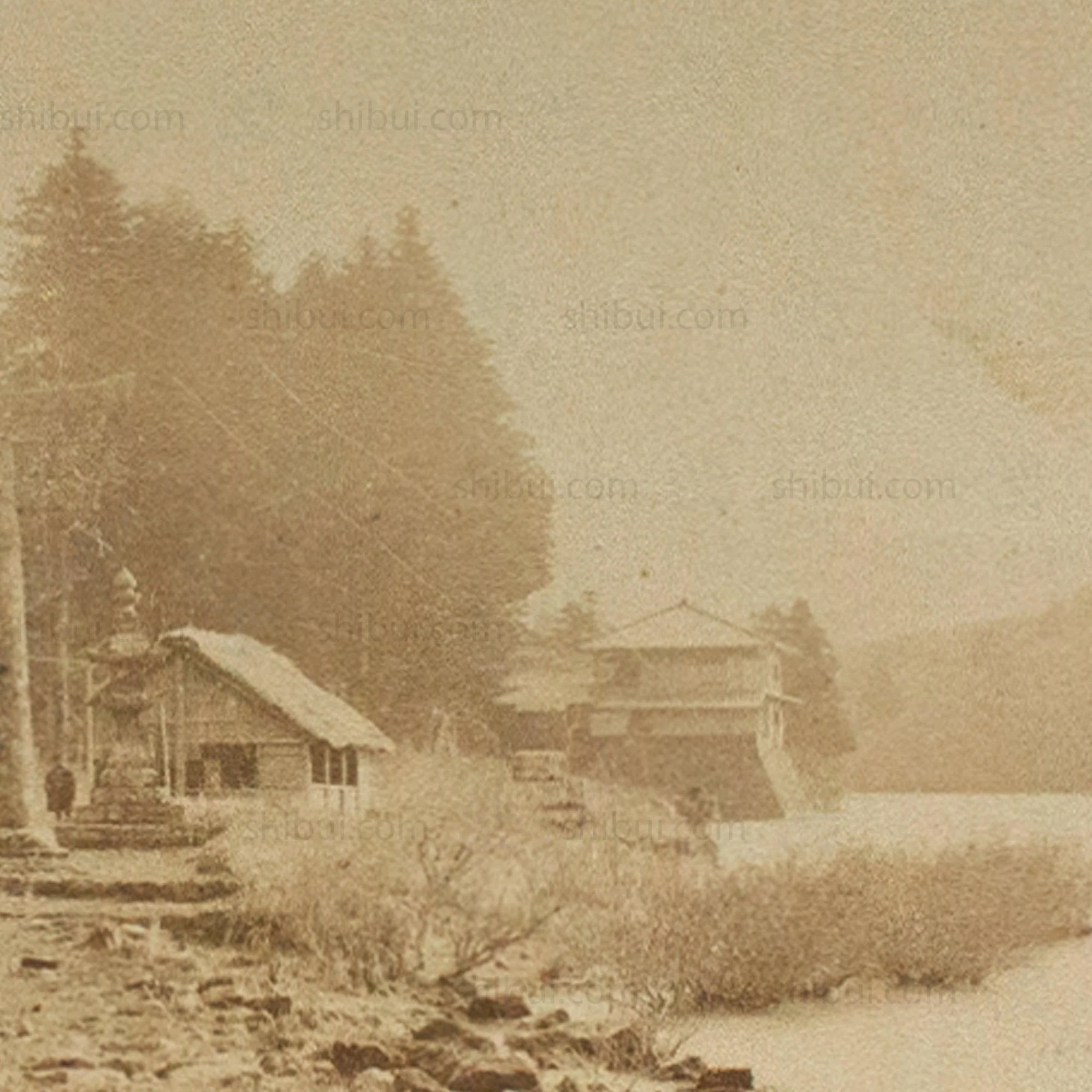 Antique Japanese Albumen Photo of Ashinoko Lake - Image 4