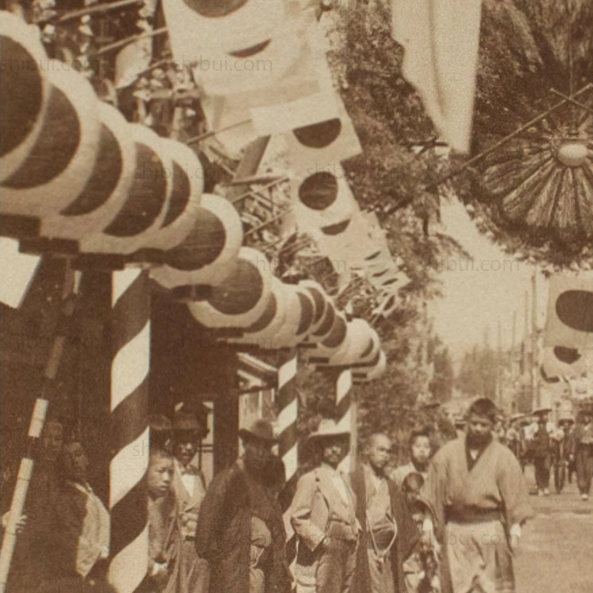 Antique Japanese Albumen Photo of the Bentendori Quarter - Image 3
