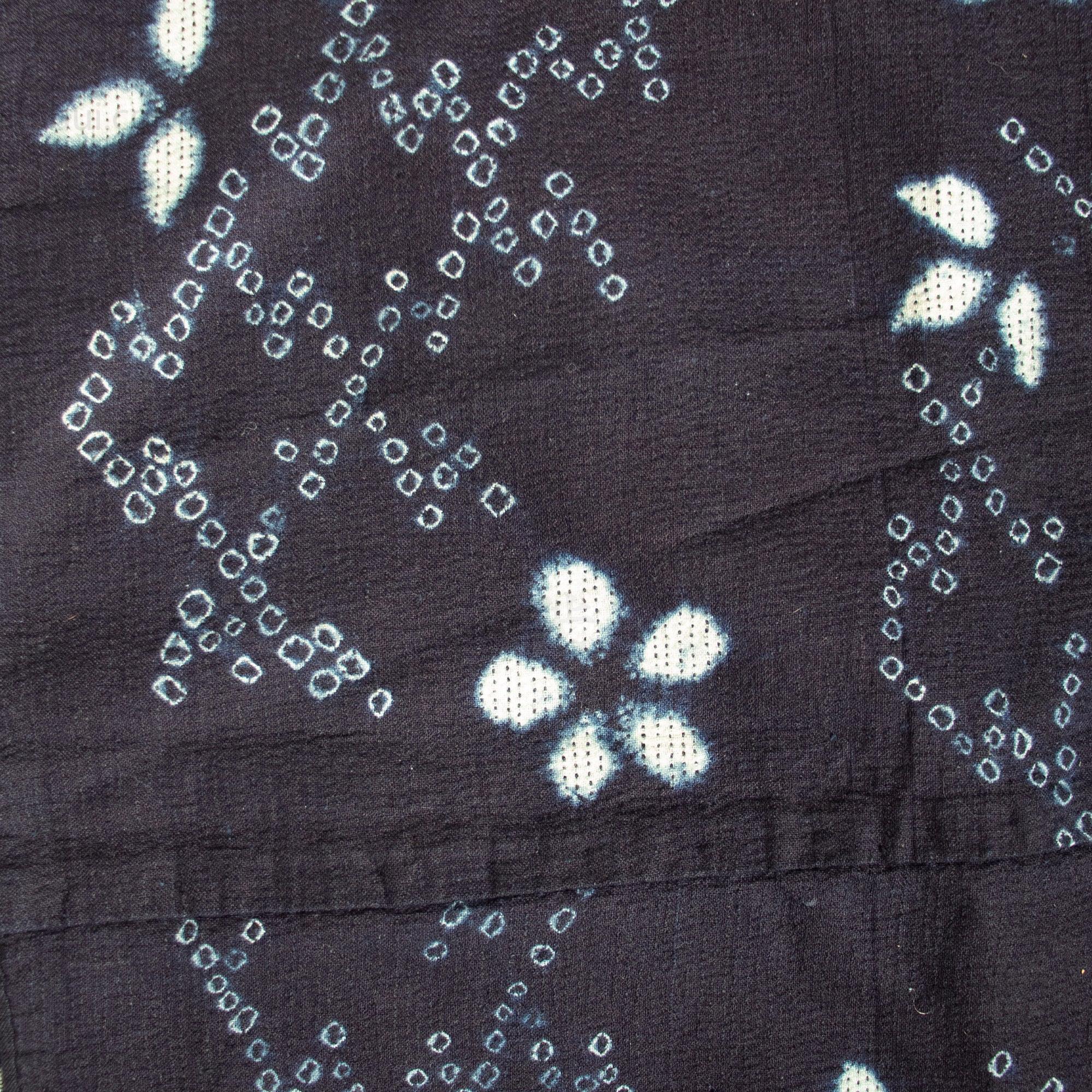 Antique Japanese Boro, Shibori, Sashiko Indigo Kimono - Image 5