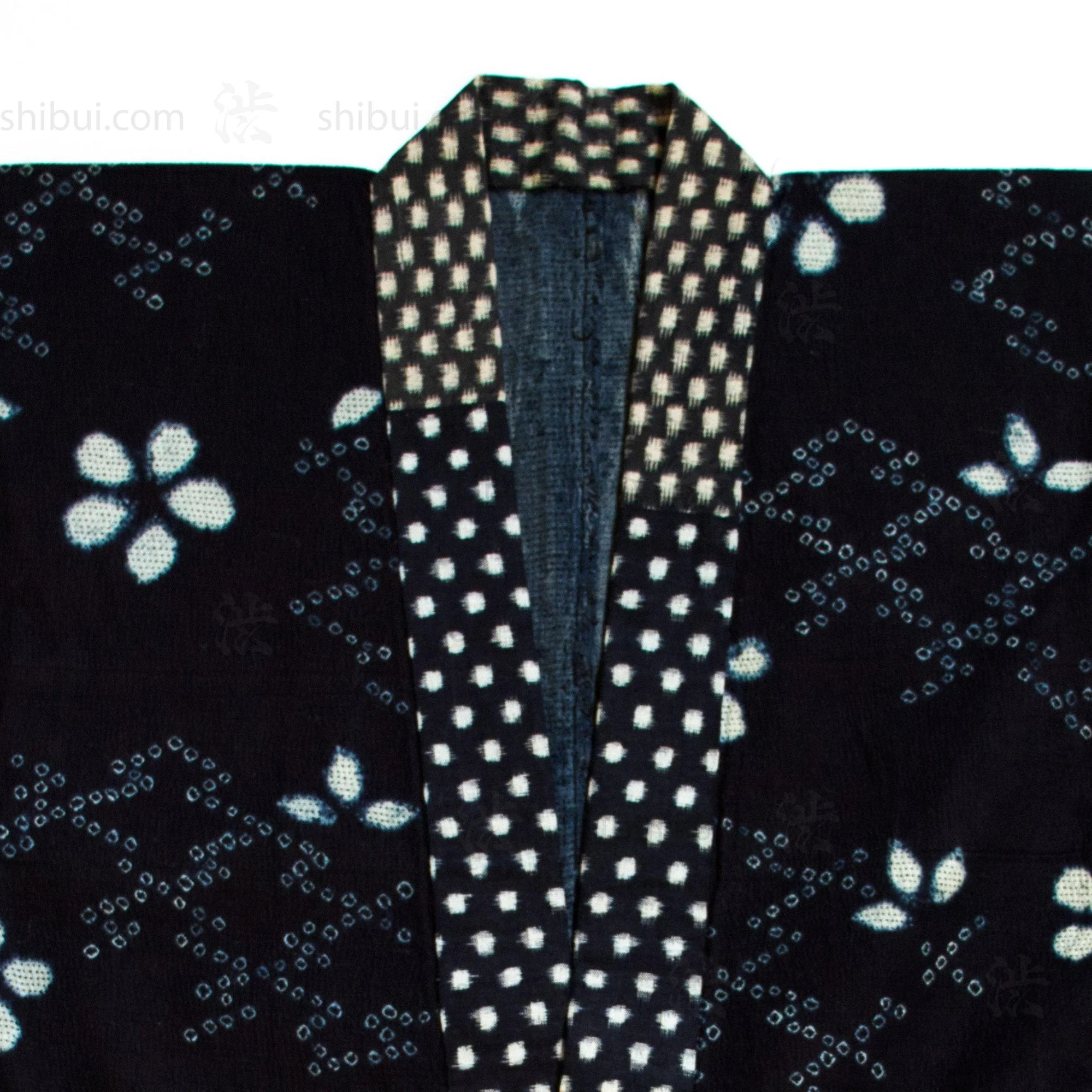Antique Japanese Boro, Shibori, Sashiko Indigo Kimono - Image 6