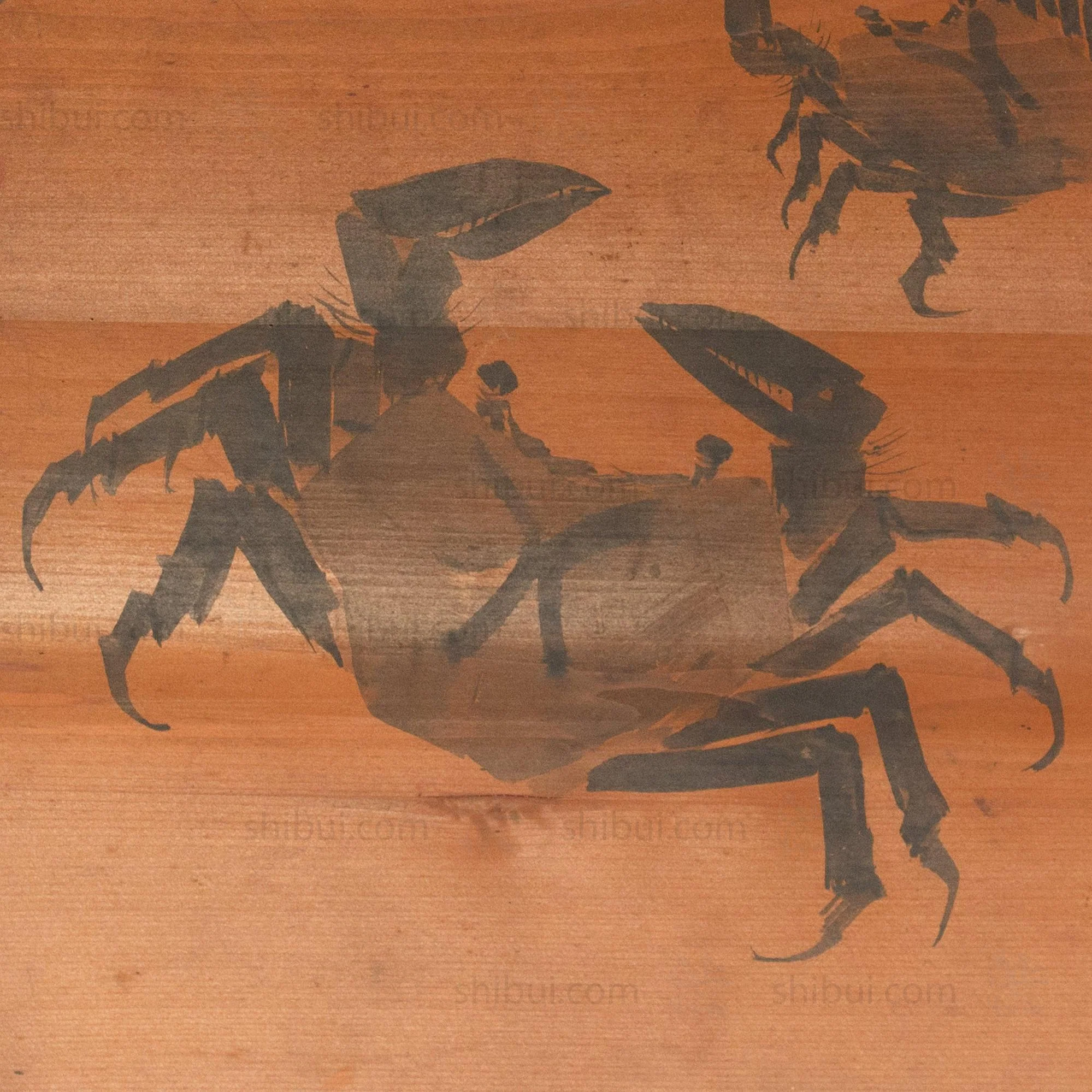 Antique Japanese Buddhist Temple Crab Ceiling Painting - Image 4