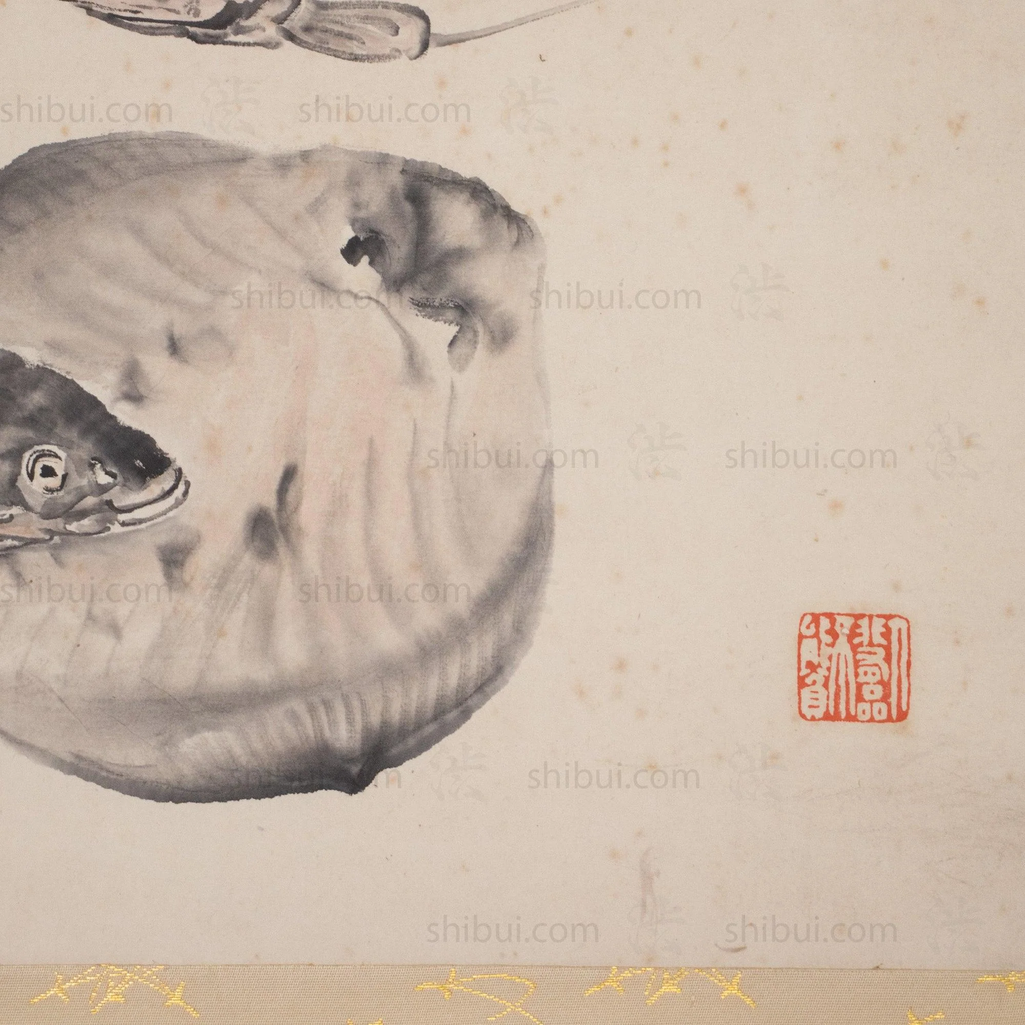 Antique Japanese Blessings of the Sea Scroll - Image 3