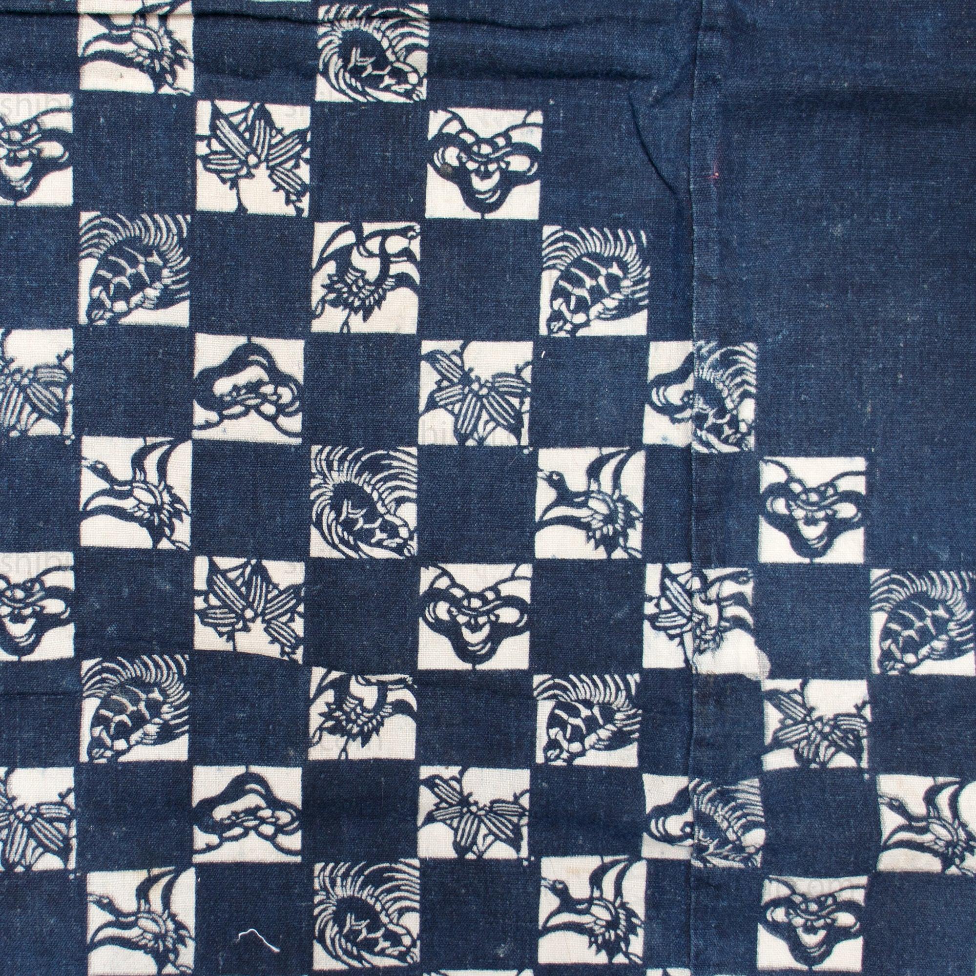Antique Japanese Indigo Katazome Furoshiki - Image 2