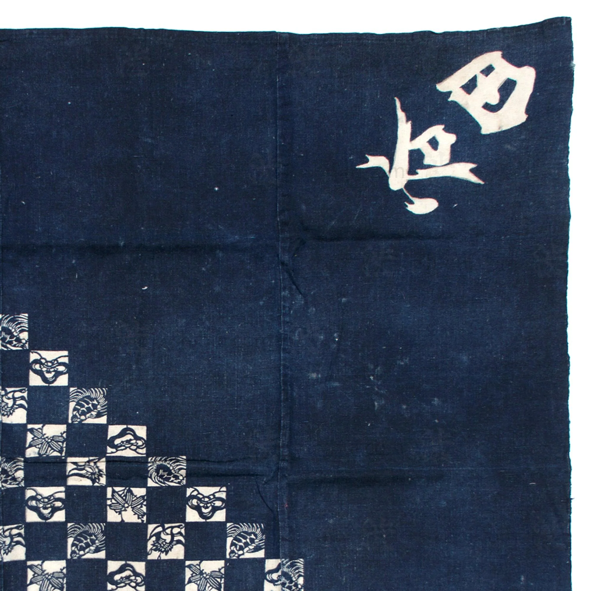 Antique Japanese Indigo Katazome Furoshiki - Image 3