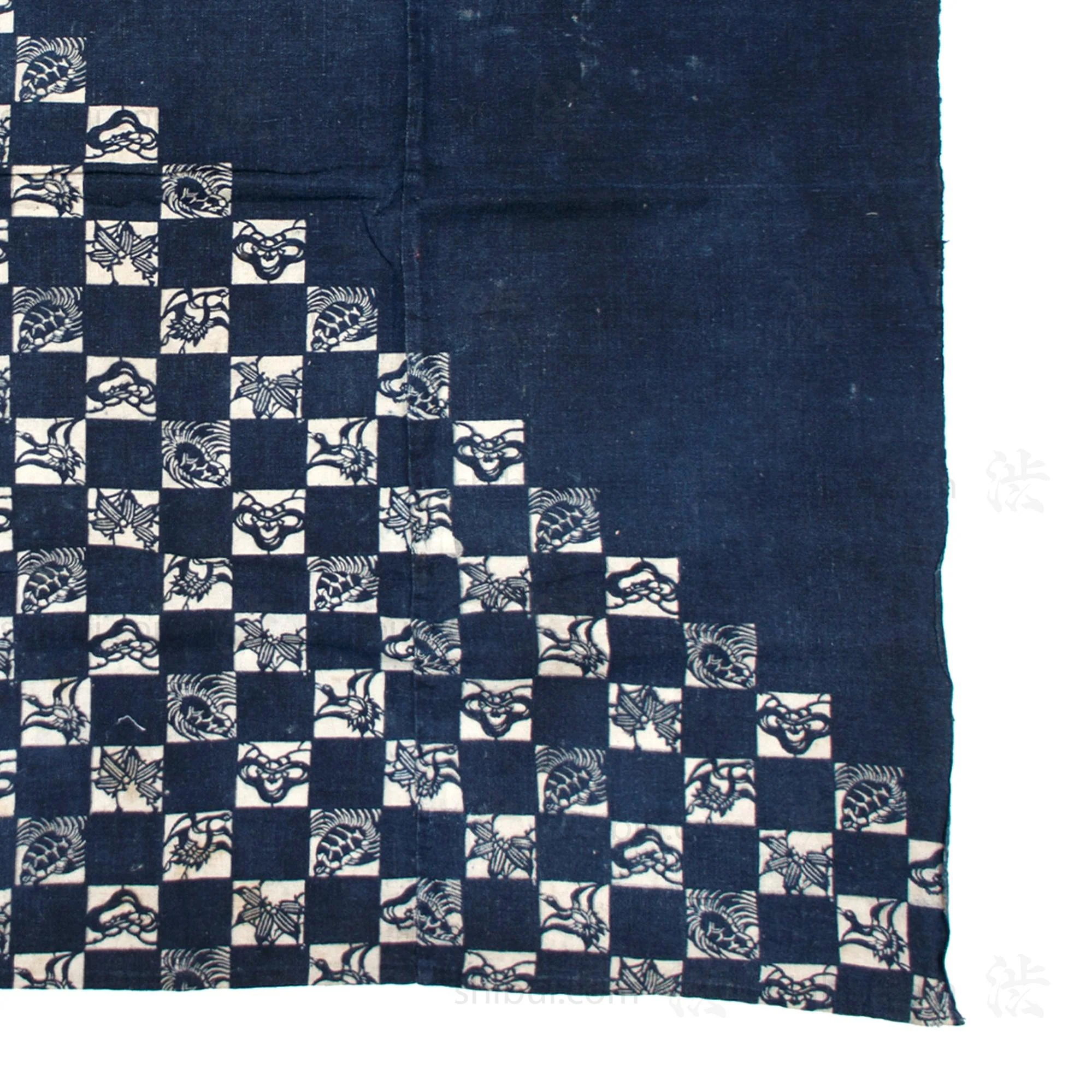 Antique Japanese Indigo Katazome Furoshiki - Image 4