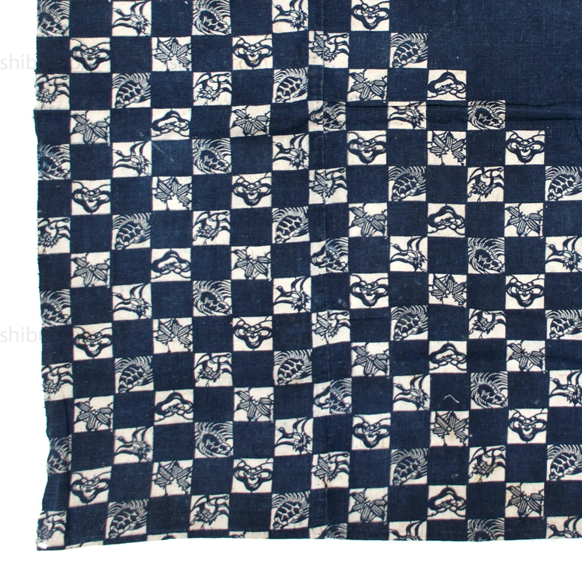 Antique Japanese Indigo Katazome Furoshiki - Image 5