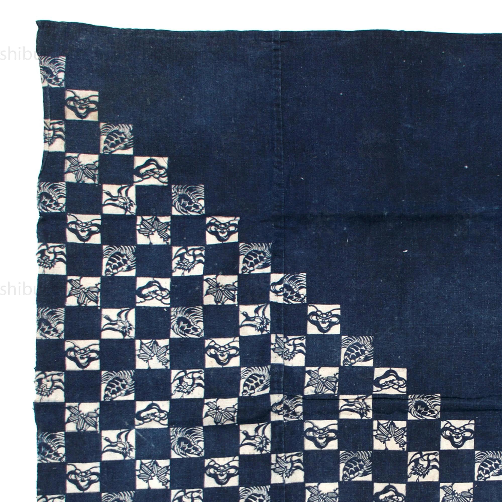 Antique Japanese Indigo Katazome Furoshiki - Image 6