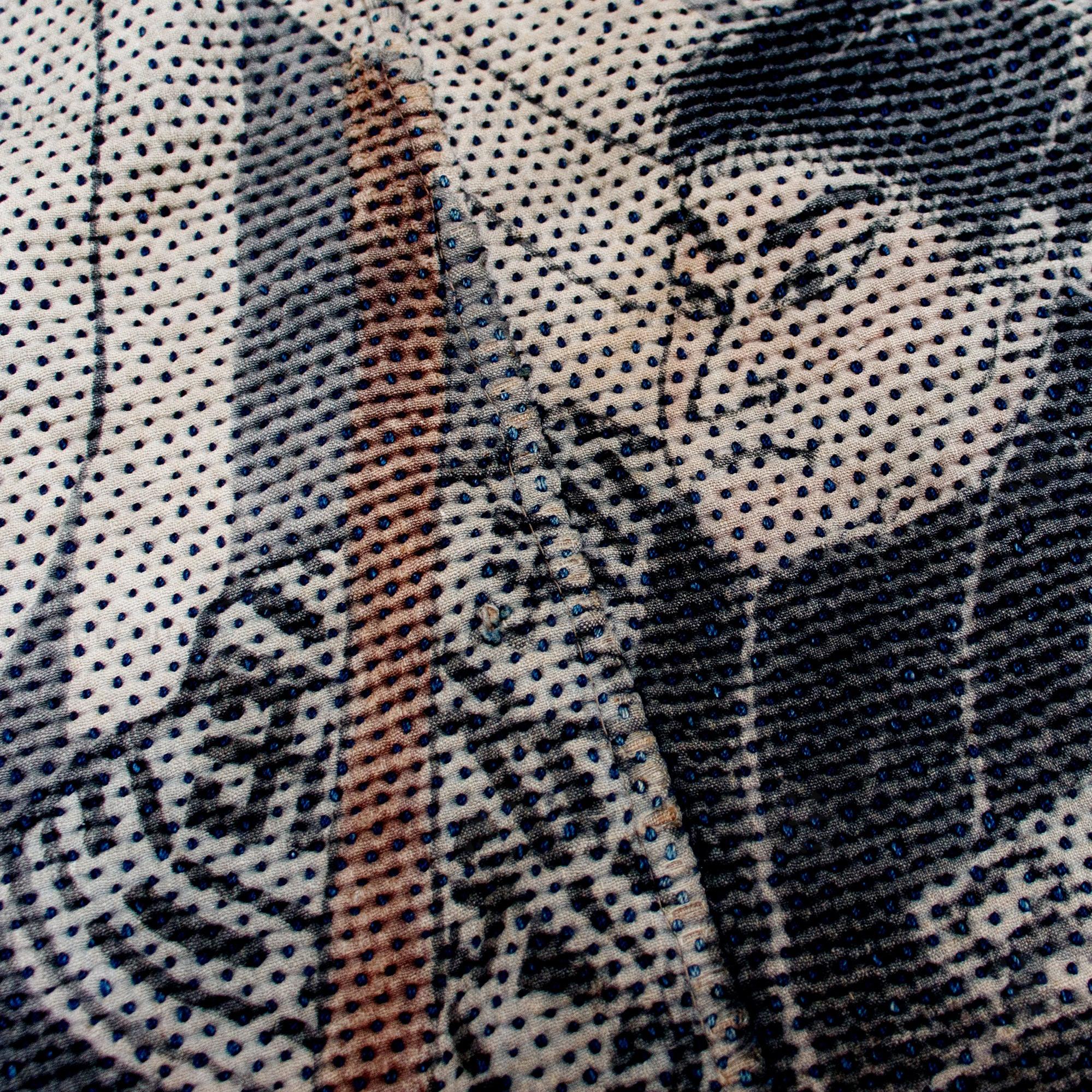 Antique Japanese Reversible Sashiko Fireman's Coat - Image 8