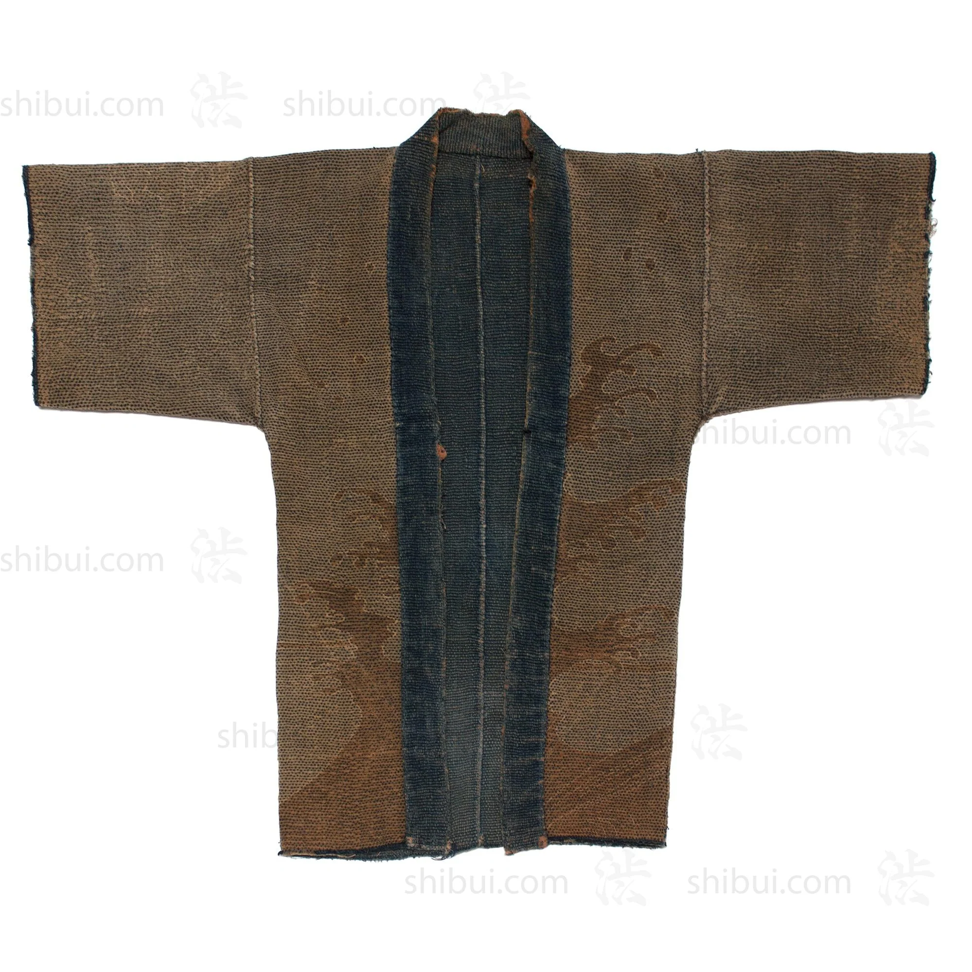 Antique Japanese Sashiko Fireman's Coat with Water Wheel Motif - Image 2