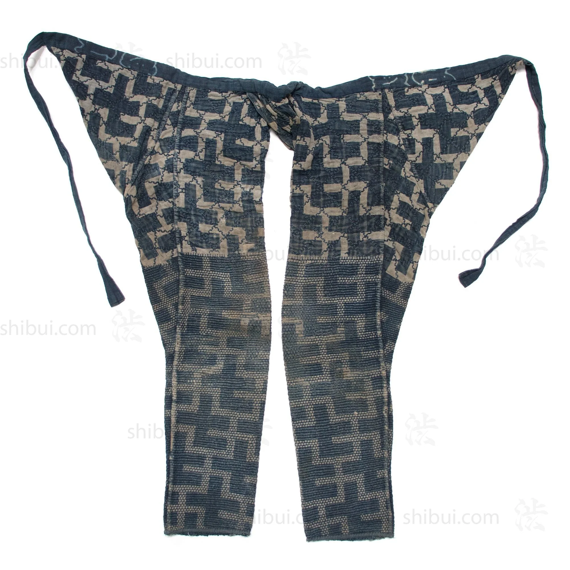 Antique Japanese Sashiko Momohiki Fireman's Pants - Image 2