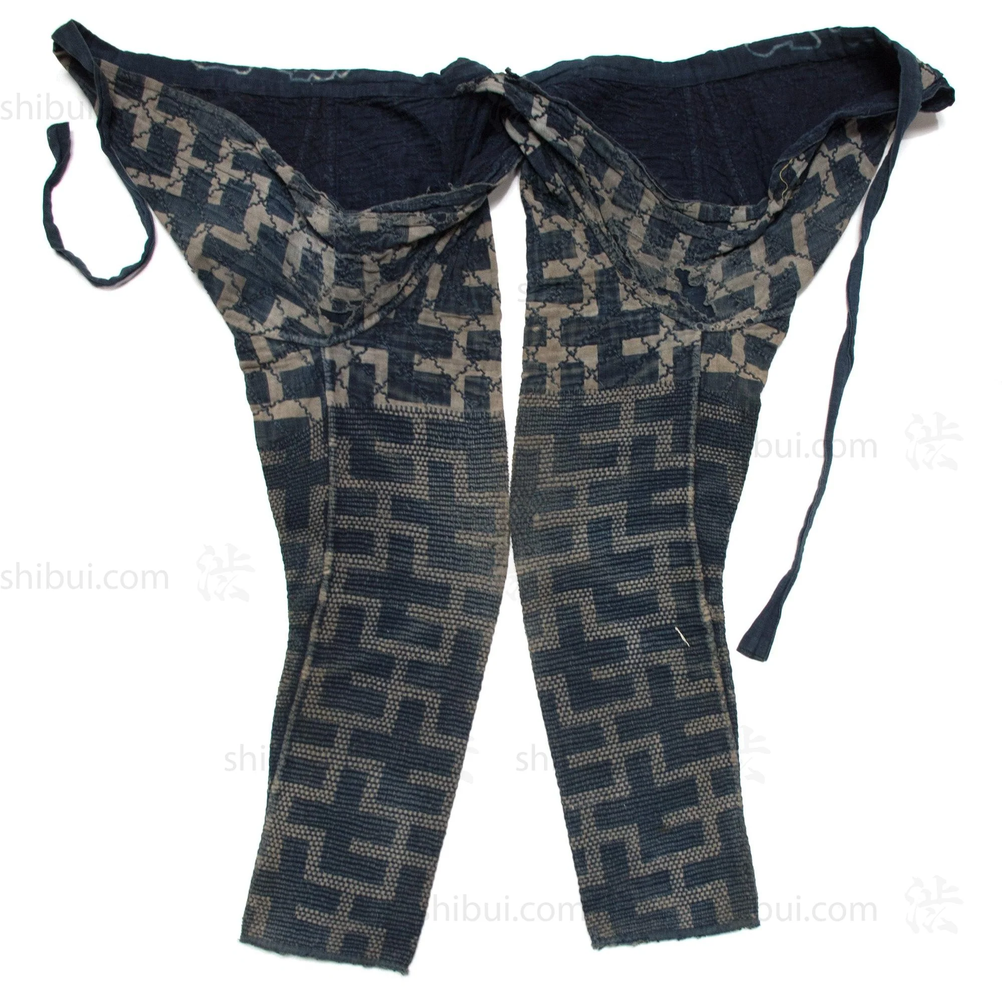 Antique Japanese Sashiko Momohiki Fireman's Pants - Image 6