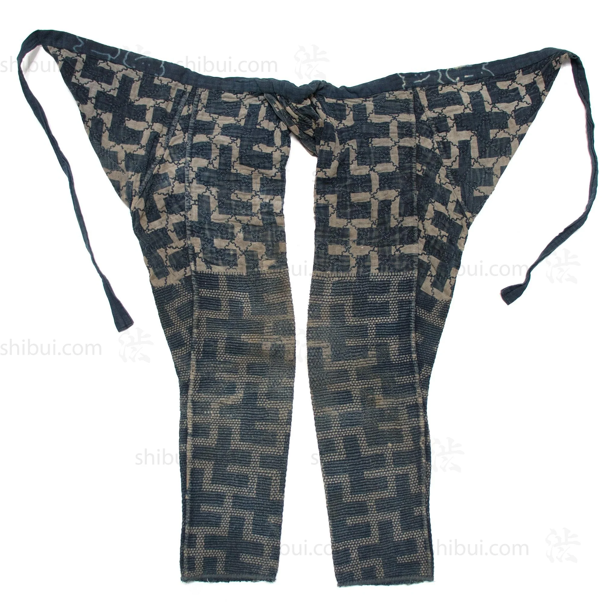 Antique Japanese Sashiko Momohiki Fireman's Pants - Image 9