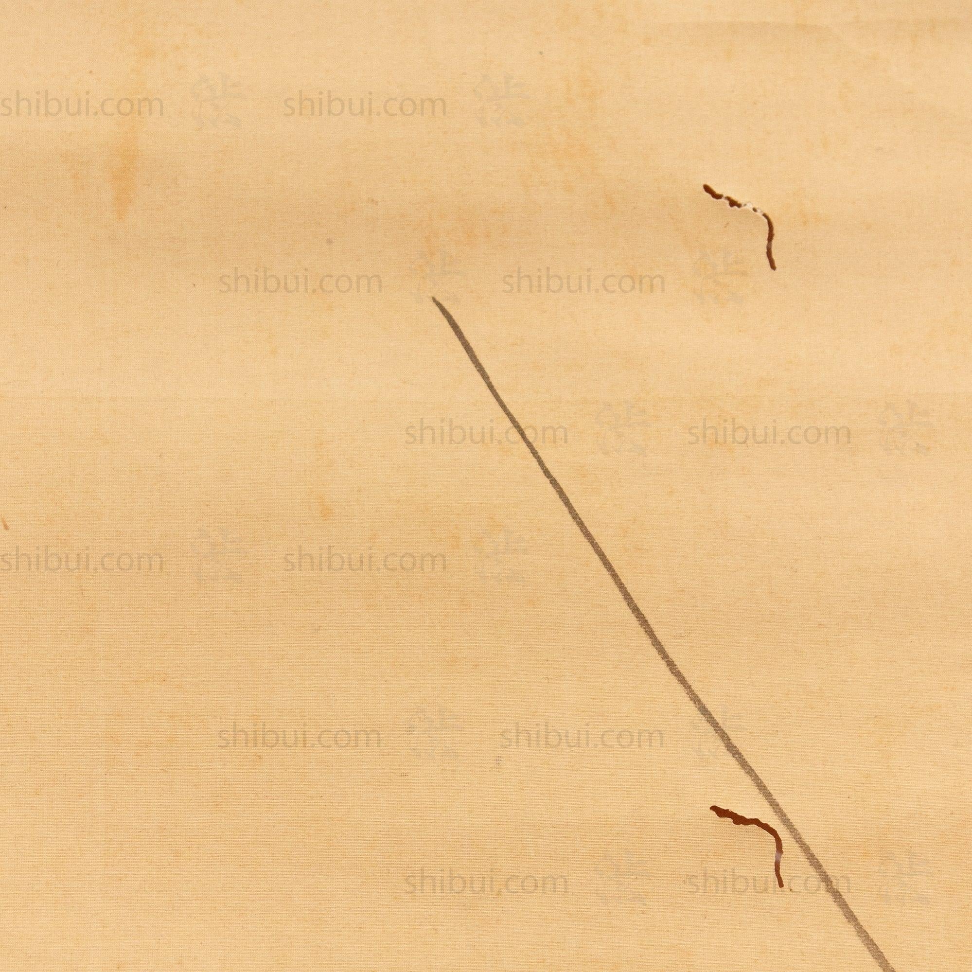 Antique Japanese Scroll Painting | Rooster & Hen - Image 5