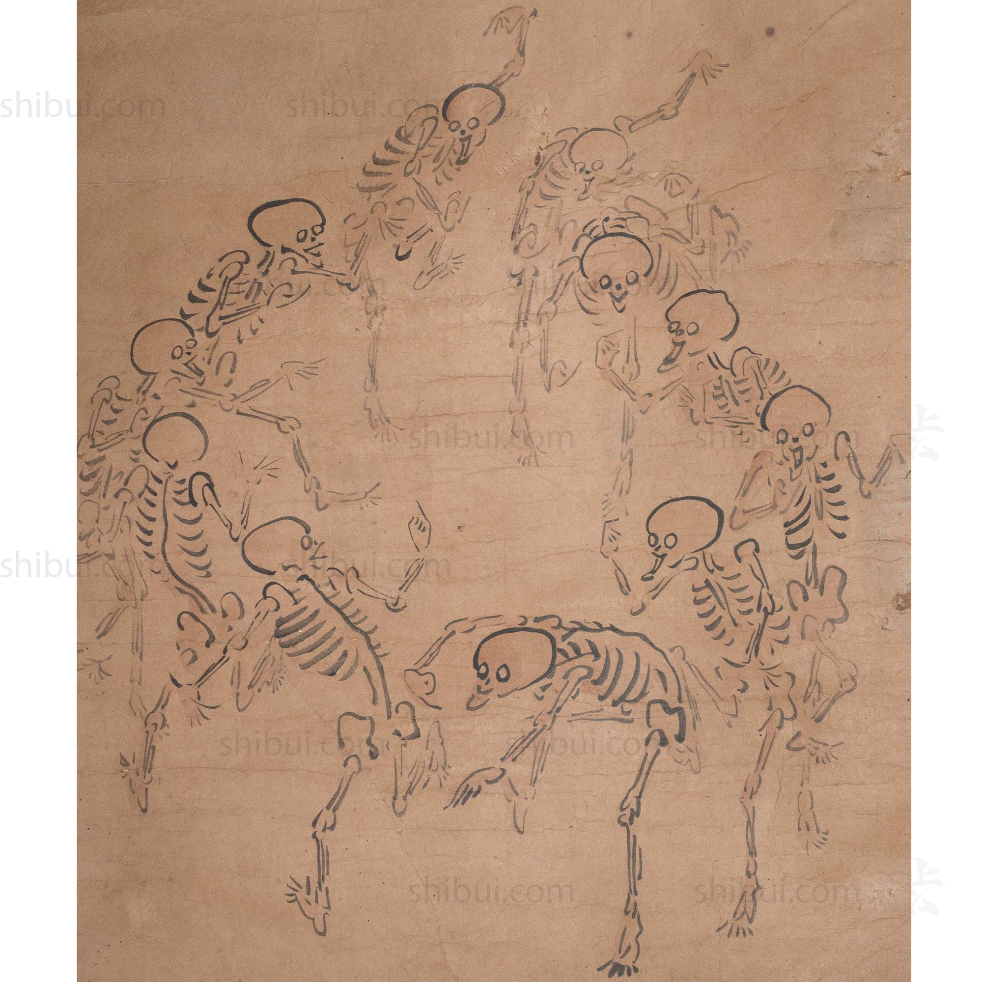 Antique Japanese Skeleton Circle Dance - Image 3