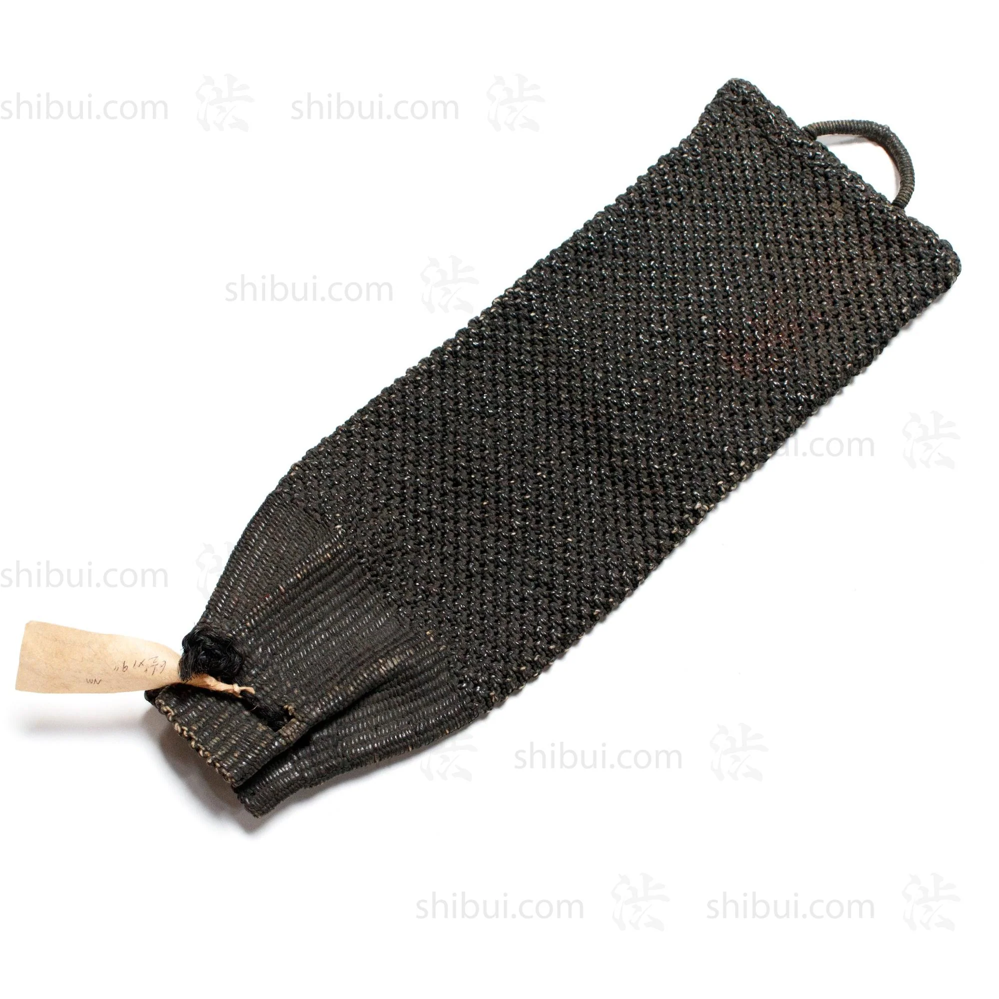 Antique Lacquered Woven Paper Document Bag - Image 2