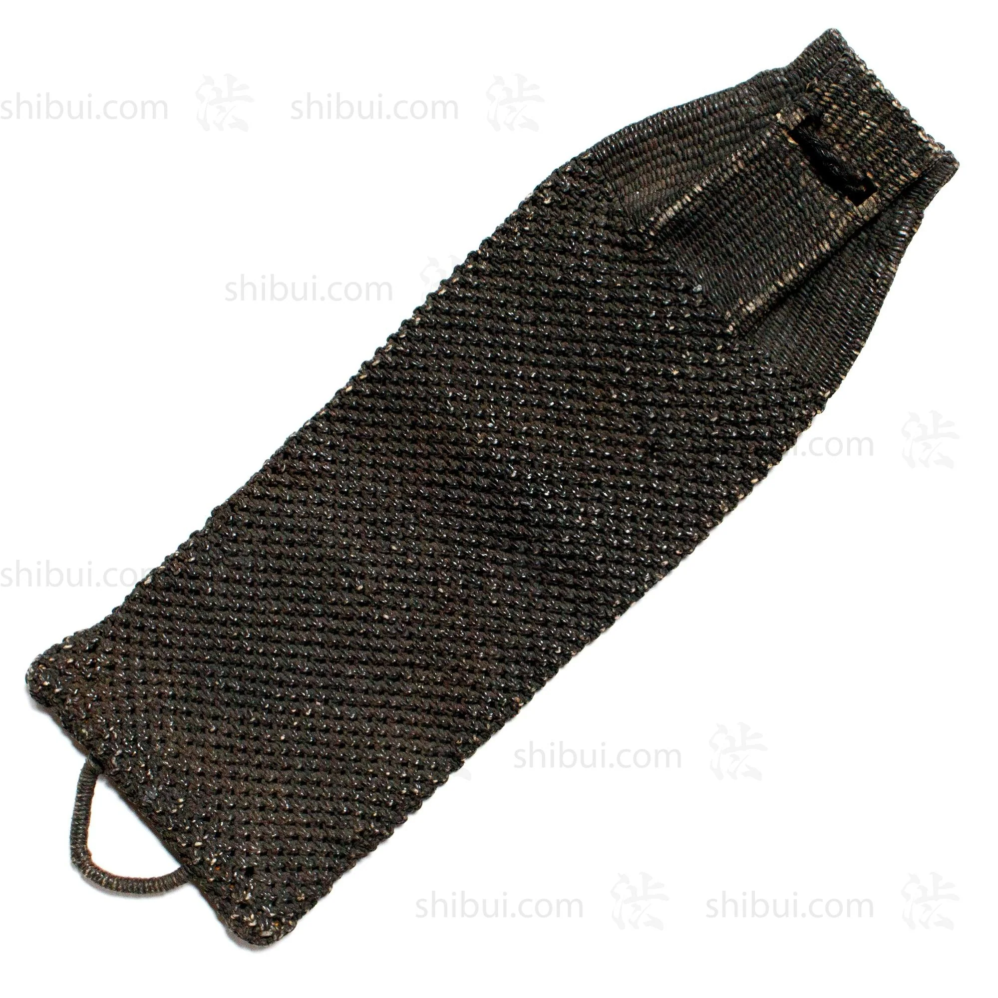 Antique Lacquered Woven Paper Document Bag - Image 3