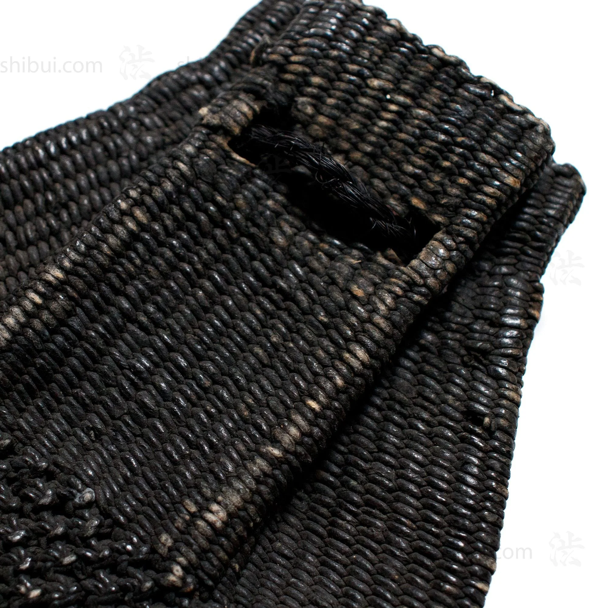 Antique Lacquered Woven Paper Document Bag - Image 4