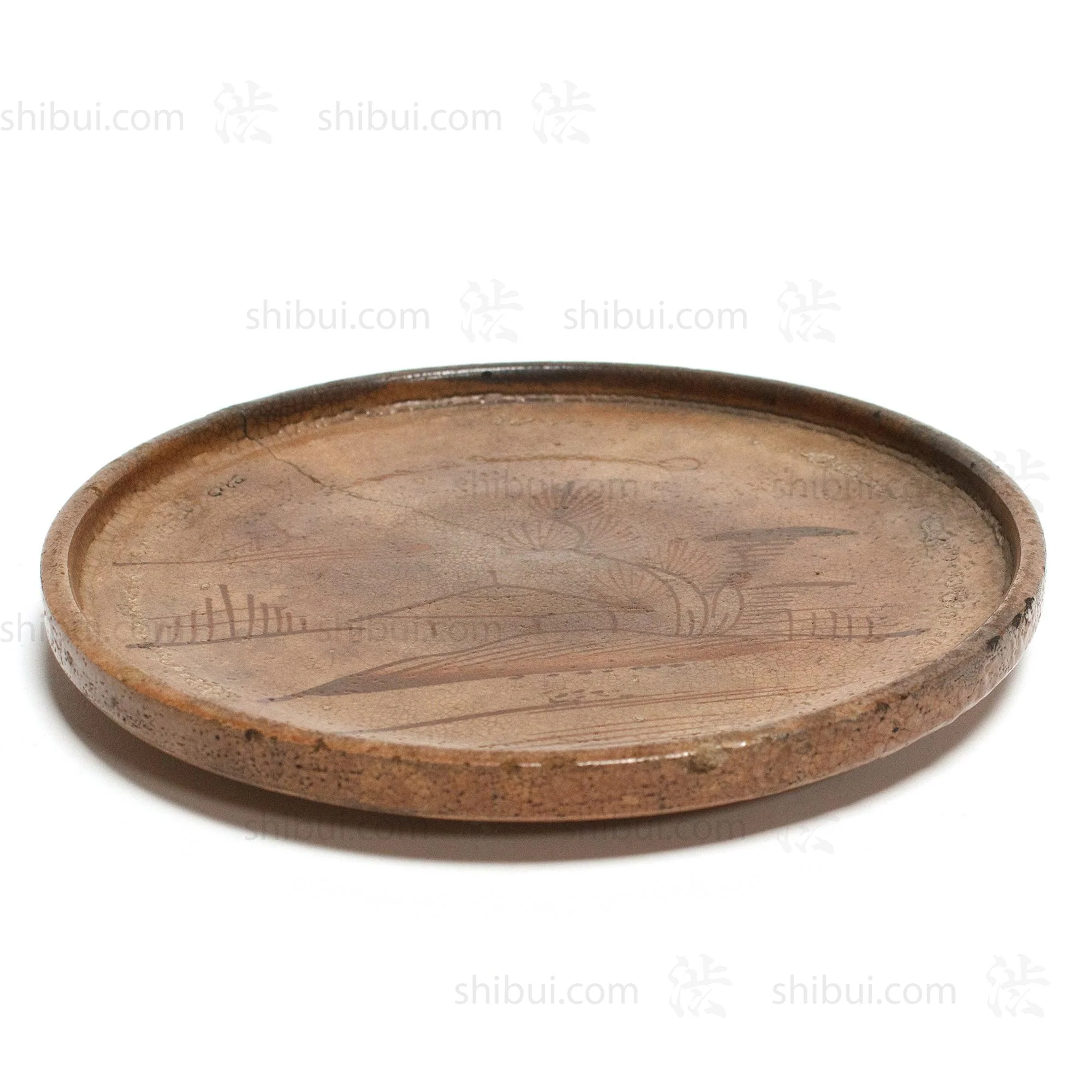 Antique Seto Ware Stoneware Oil Plate - Image 6
