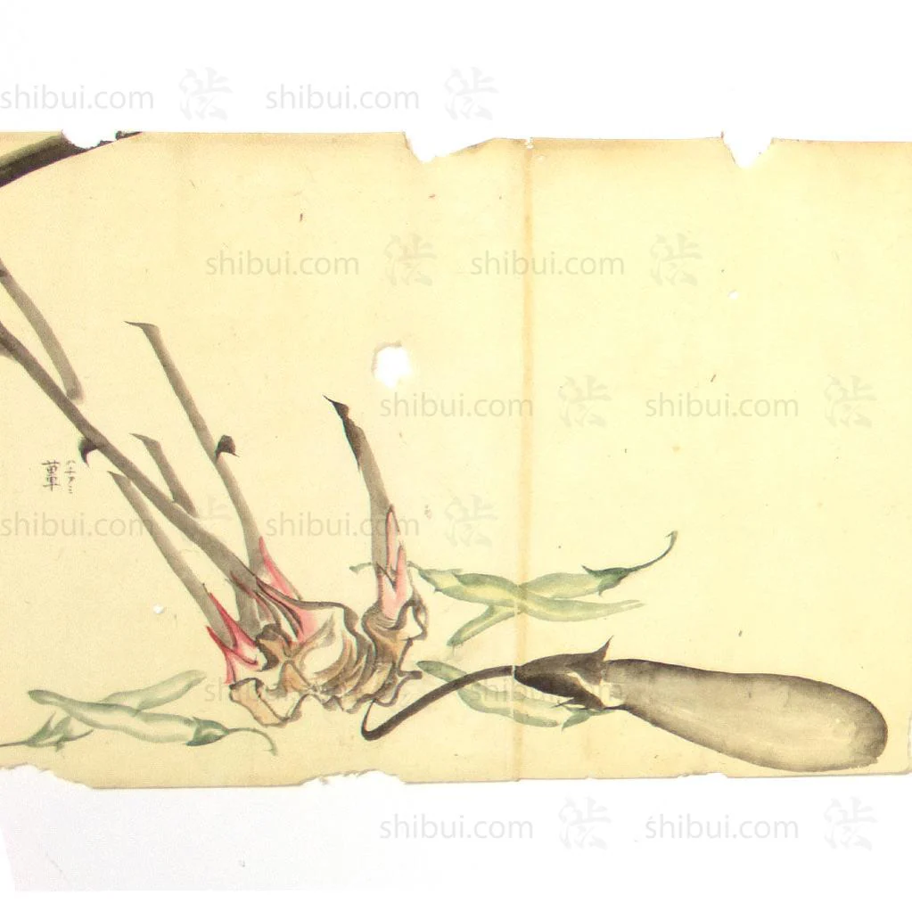 Antique Vegetable Hand Scroll Japanese - Image 21
