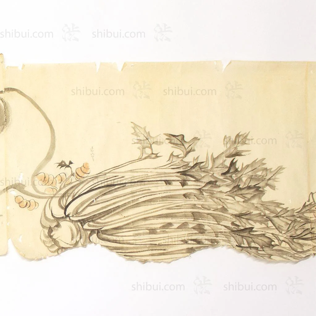 Antique Vegetable Hand Scroll Japanese - Image 8