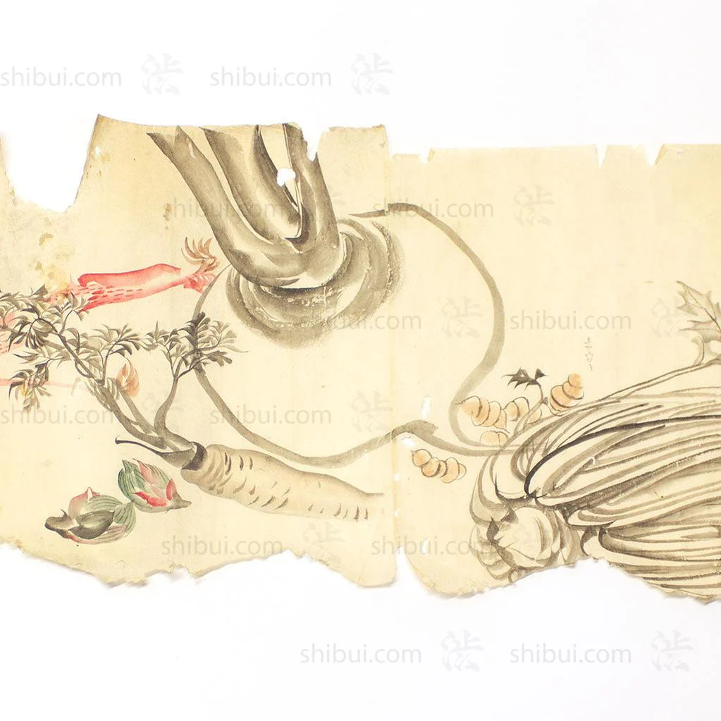 Antique Vegetable Hand Scroll Japanese - Image 9