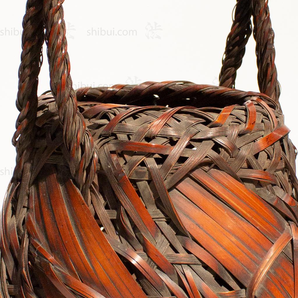 Bamboo Basket with Rope Style Handle - Image 7