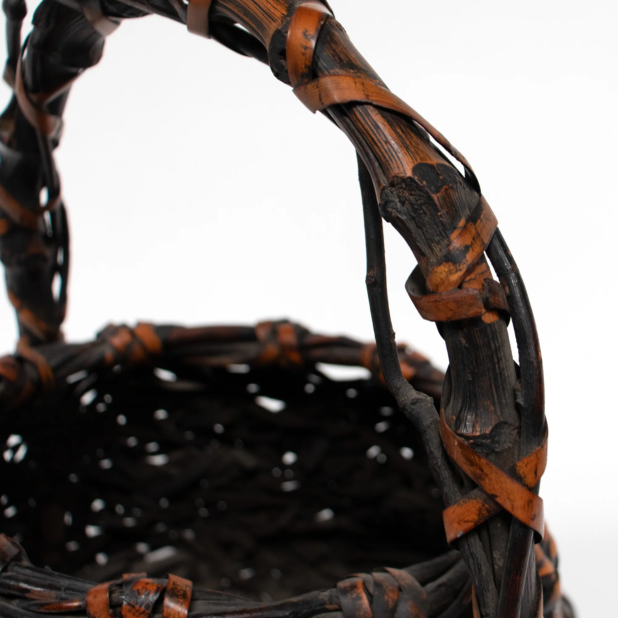 Beautiful Japanese Hanakago | Bamboo Root Flower Basket with Root Details - Image 3
