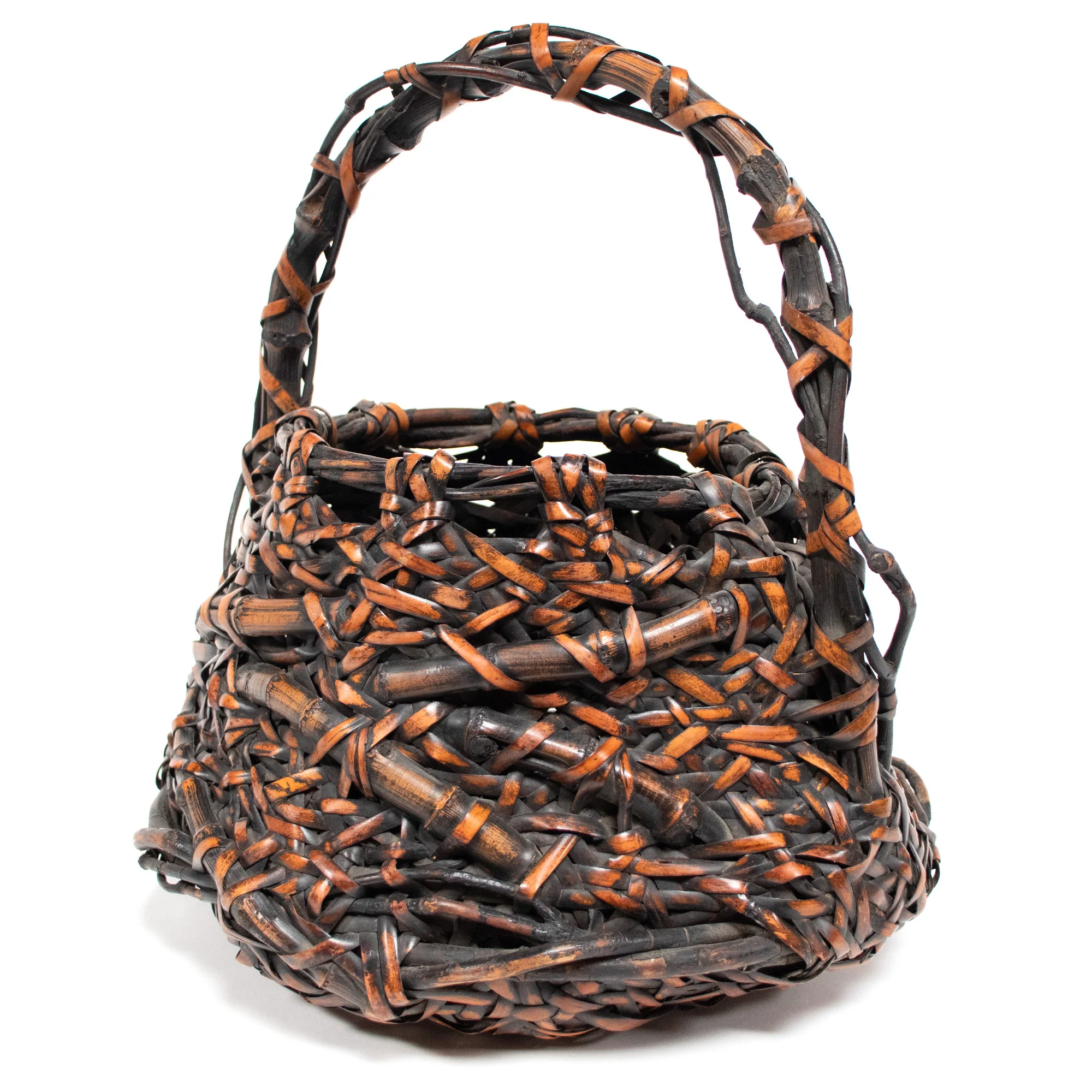 Beautiful Japanese Hanakago | Bamboo Root Flower Basket with Root Details - Image 4
