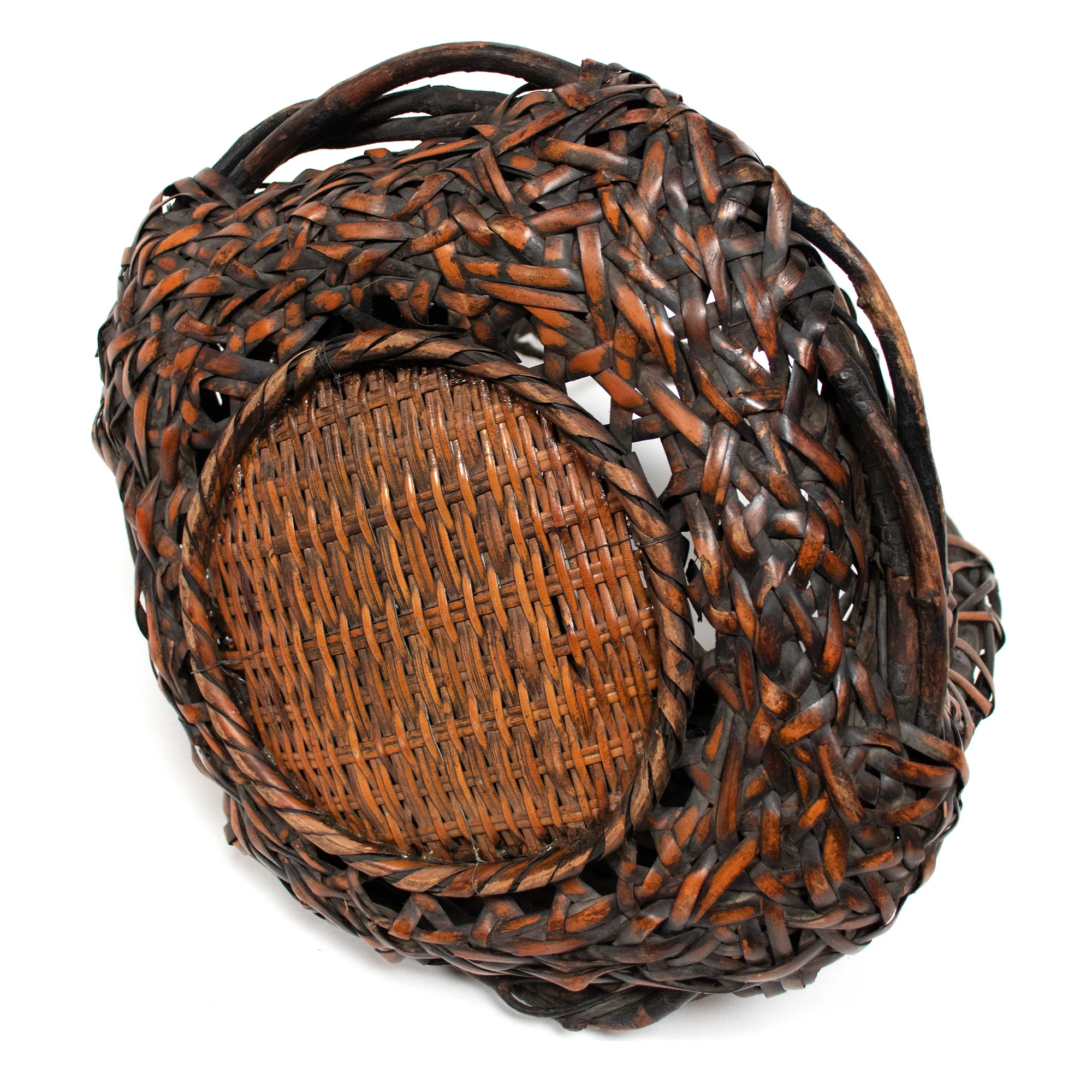 Beautiful Japanese Hanakago | Bamboo Root Flower Basket with Root Details - Image 9