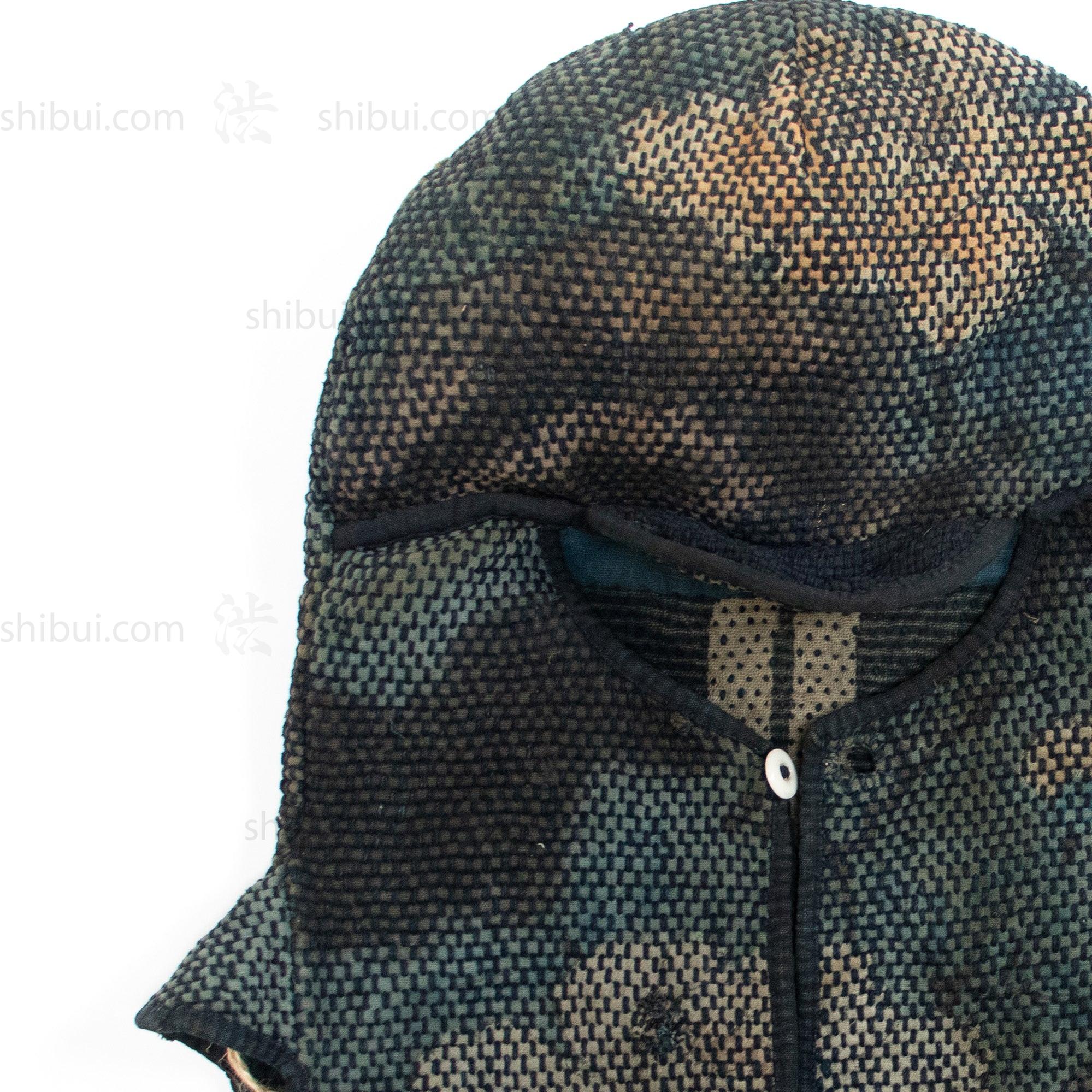 Beautiful Tsutsugaki and Sashiko Fireman's Hat - Image 2
