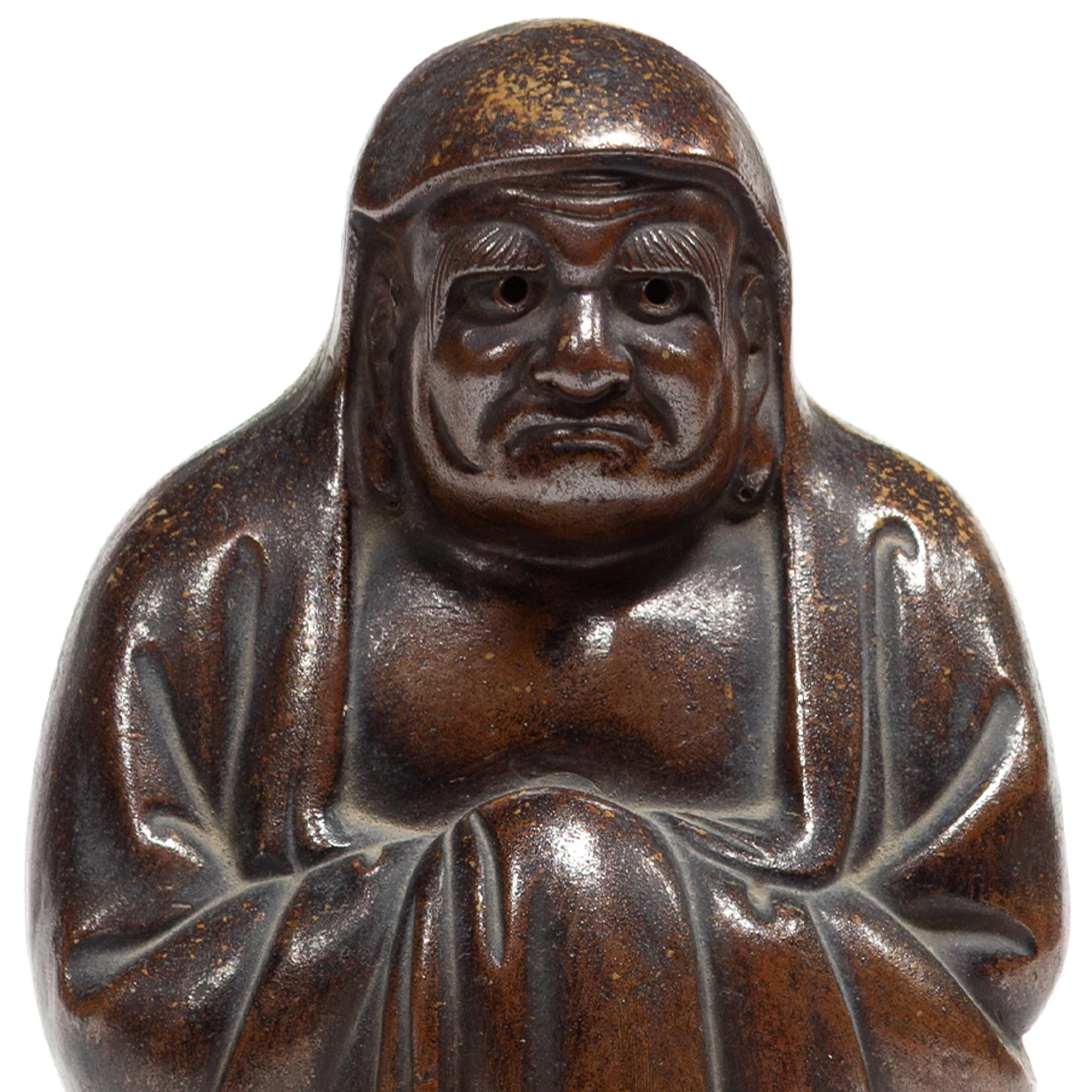Bizen Ceramic Daruma Statue - Image 2