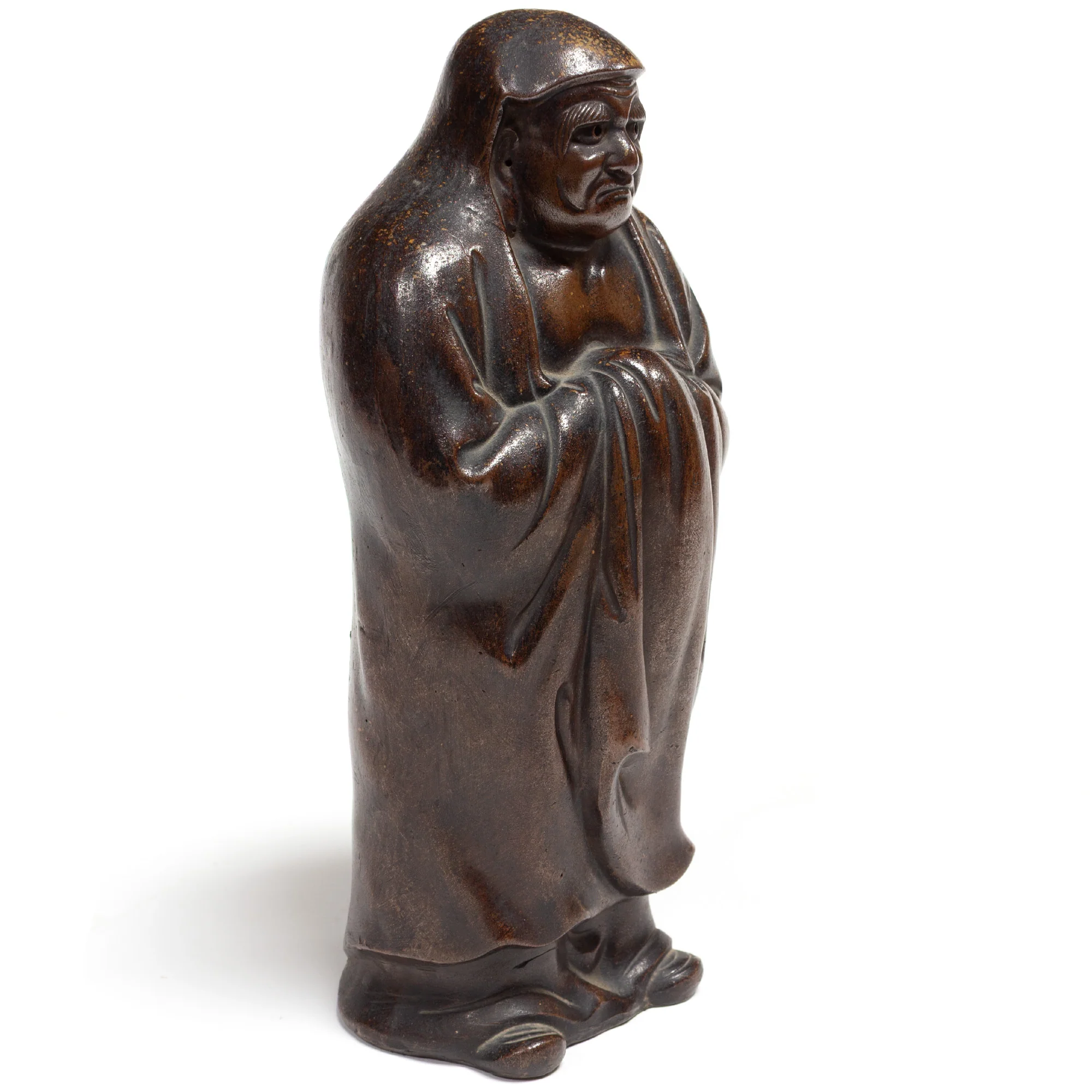 Bizen Ceramic Daruma Statue - Image 3